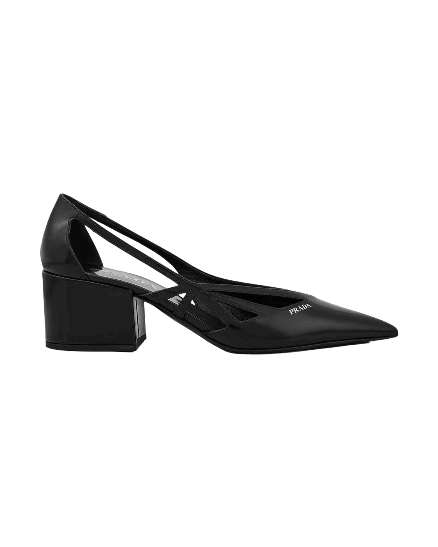 Prada Leather Black Cut Out Pumps 55 Glam Steals