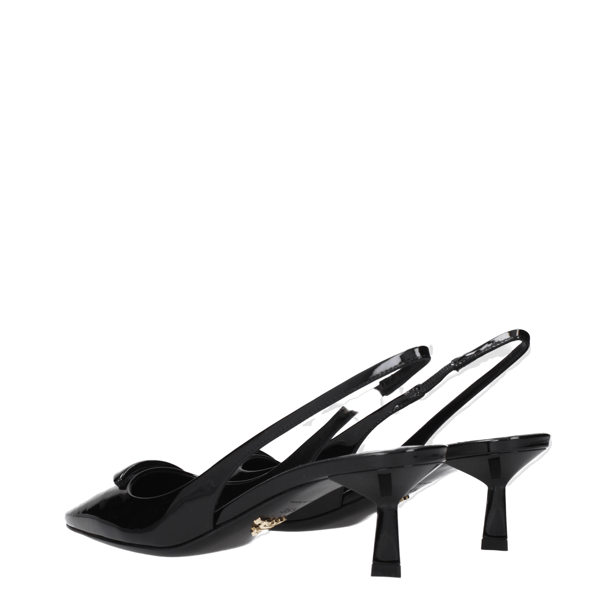 Prada Black Leather Mid Heel Pumps Glam Steals