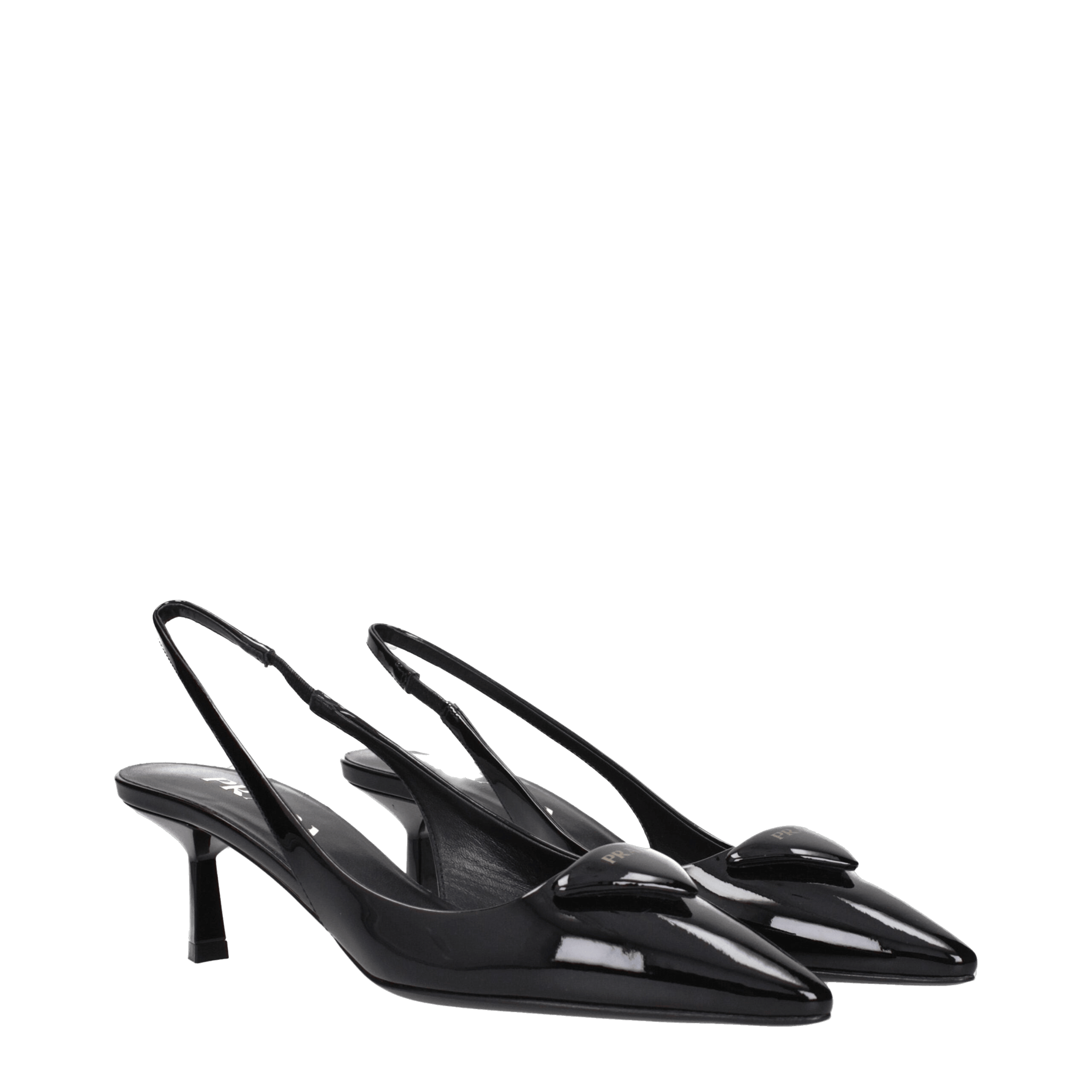 Prada Black Leather Mid Heel Pumps Glam Steals