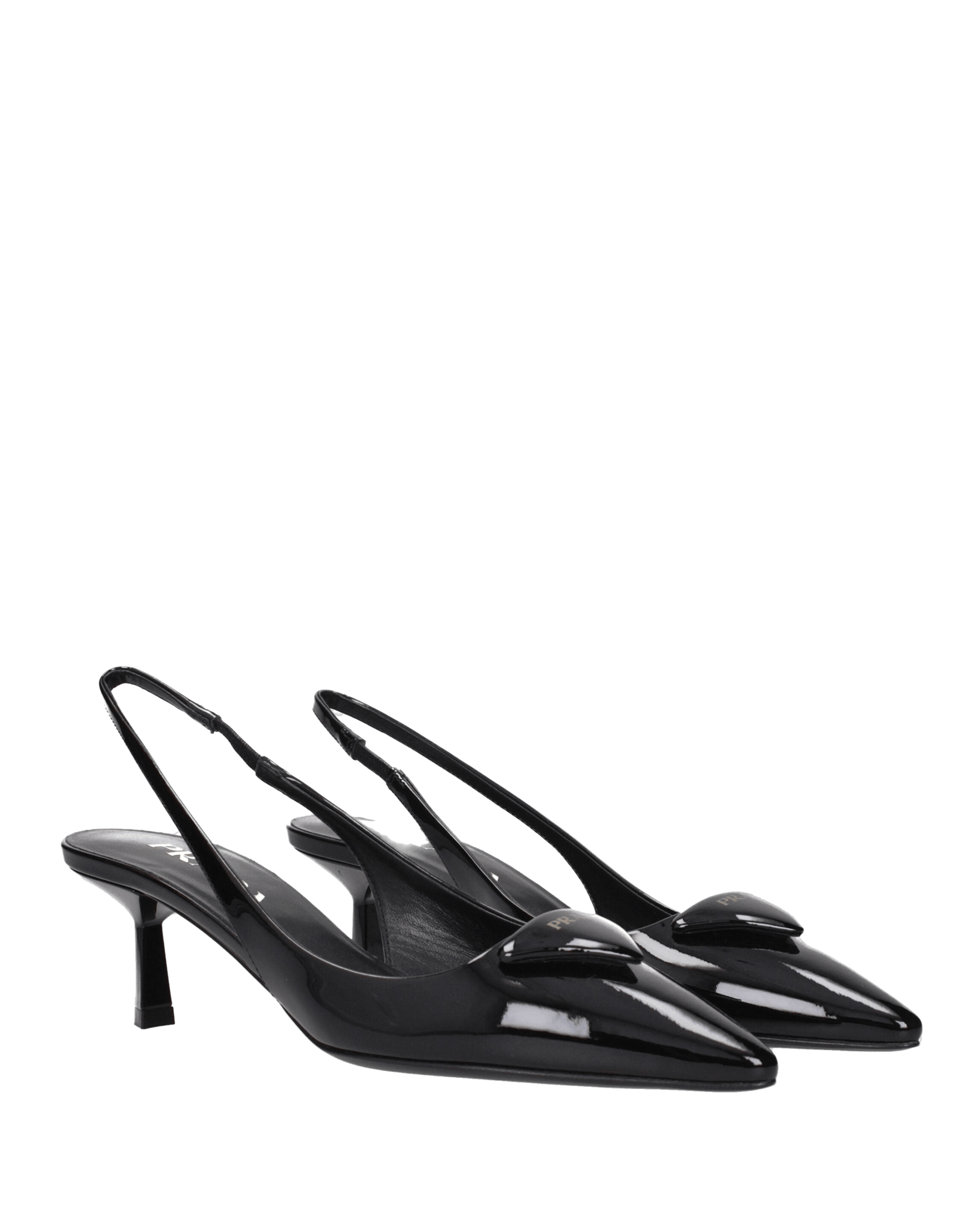 Prada Black Leather Mid Heel Pumps Glam Steals