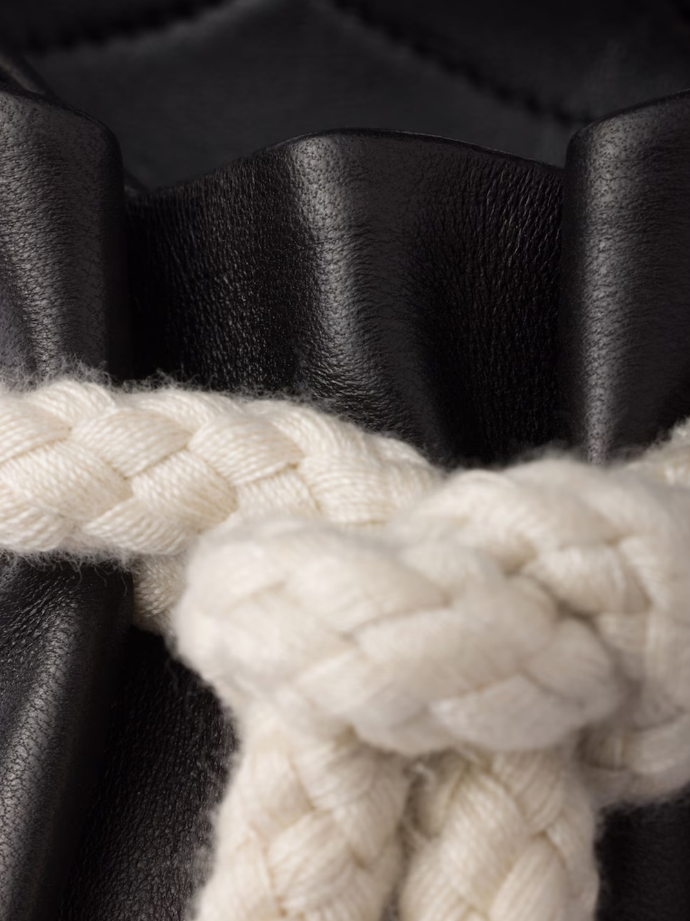 Prada Black Leather Nappa Rope Detail Sandals Glam Steals