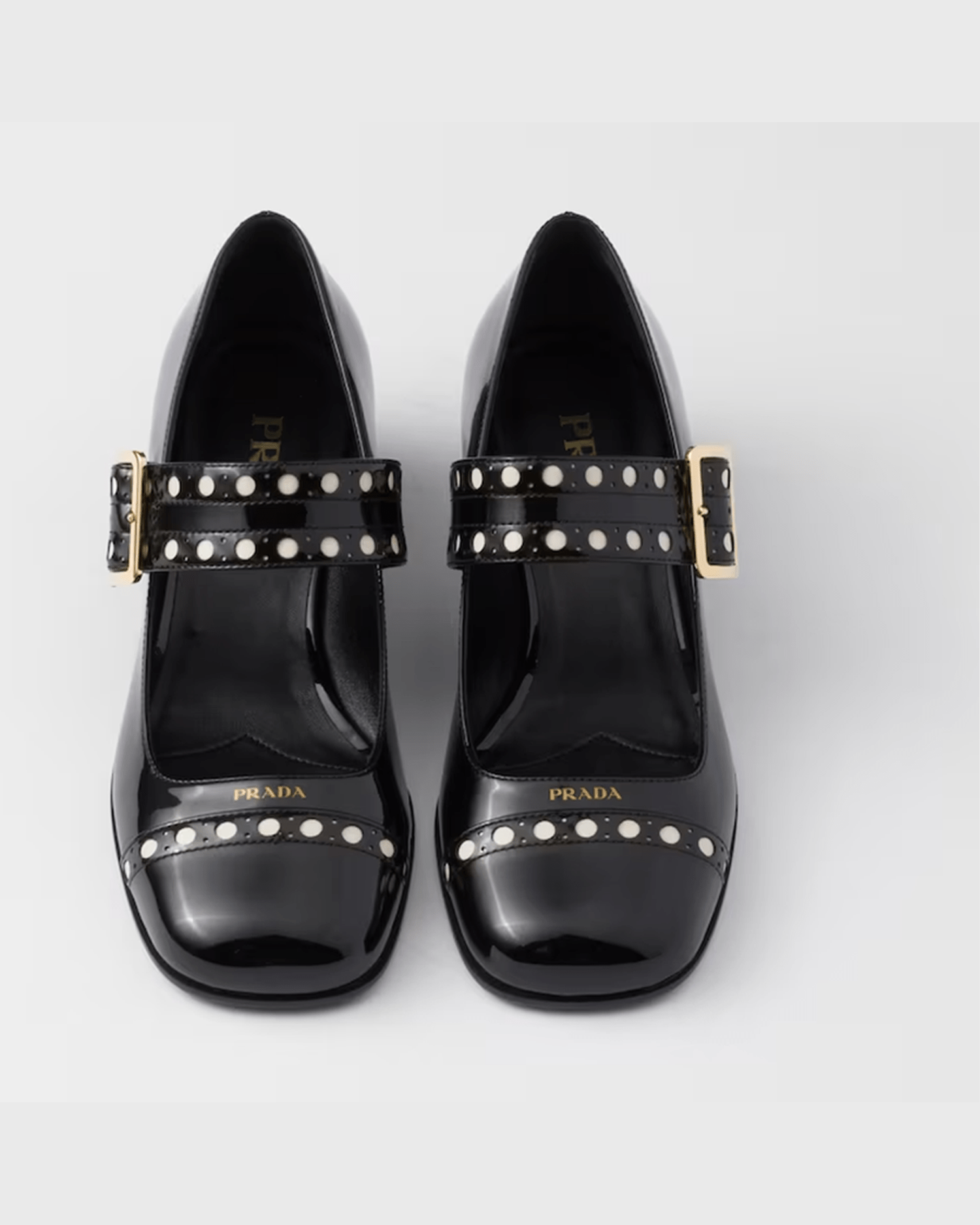 Prada Black Leather Patent Mary Jane Pumps Glam Steals