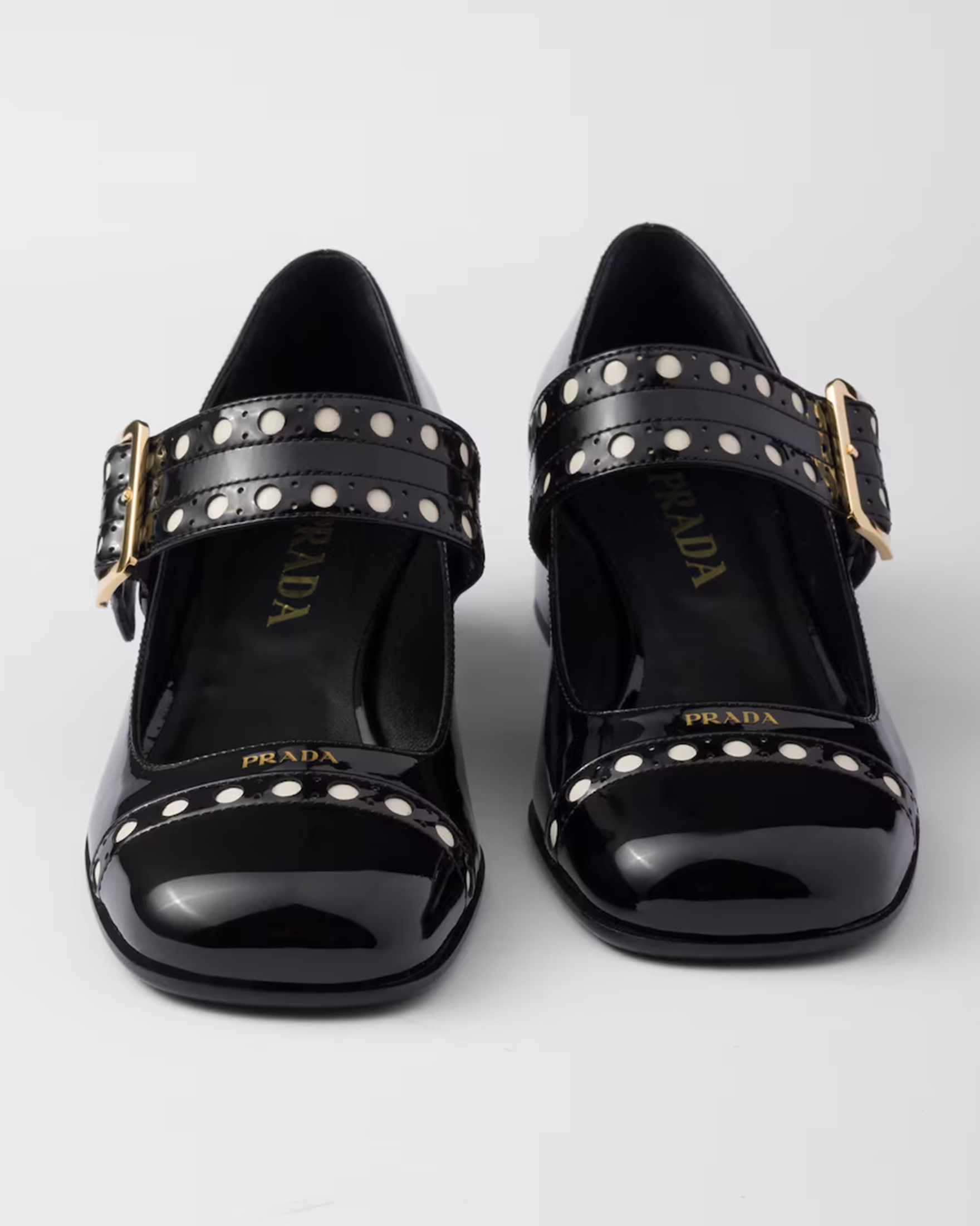 Prada Black Leather Patent Mary Jane Pumps Glam Steals