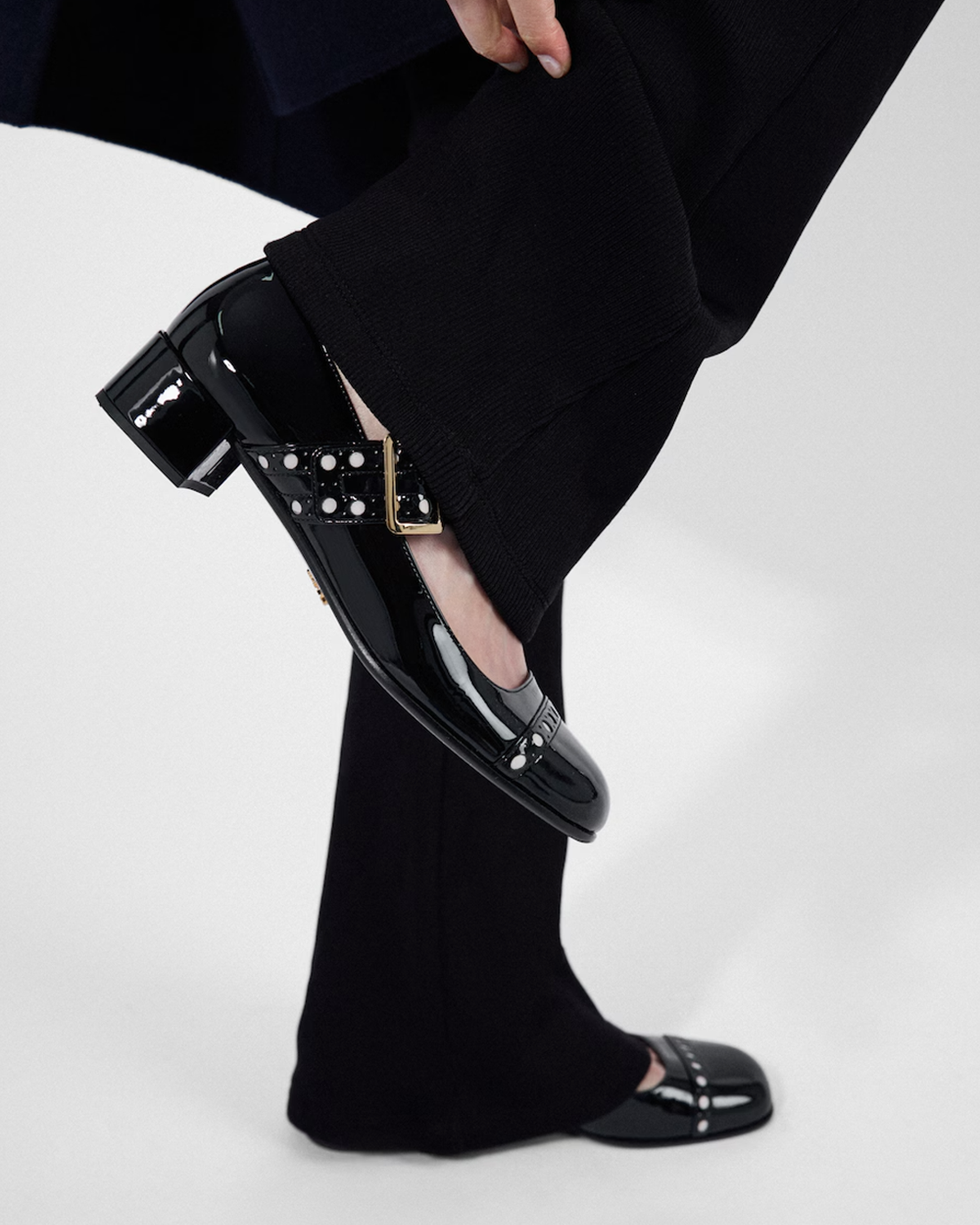 Prada Black Leather Patent Mary Jane Pumps Glam Steals