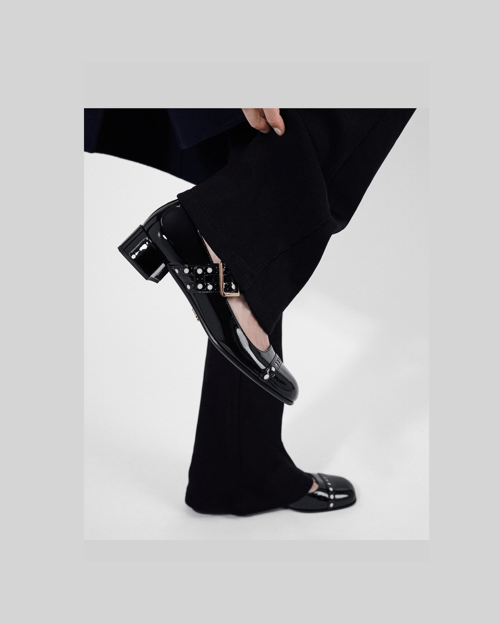 Prada Black Leather Patent Mary Jane Pumps Glam Steals