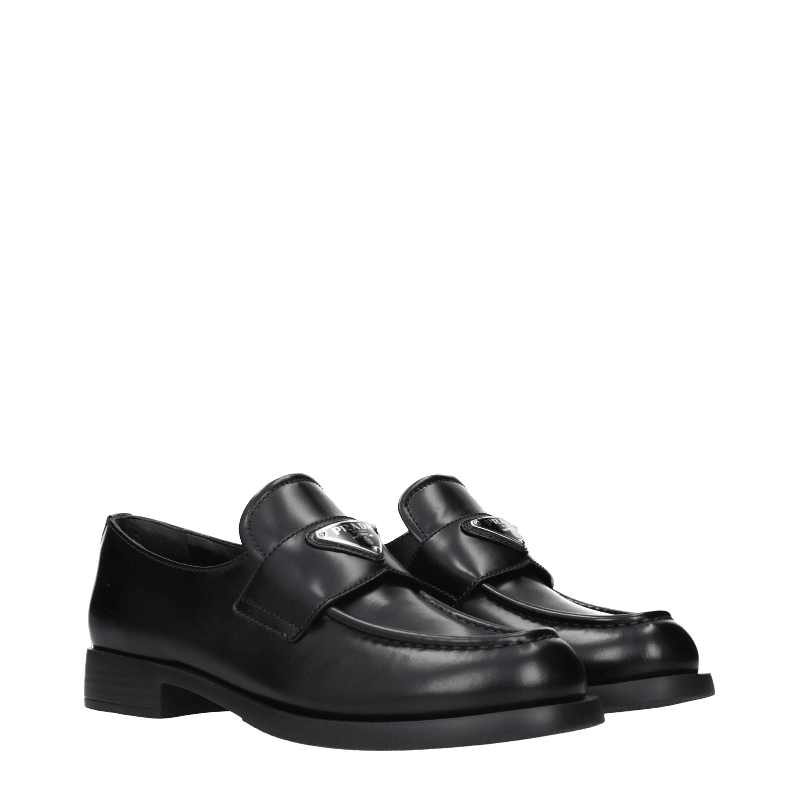 Prada Black Leather Slip On Loafers Glam Steals