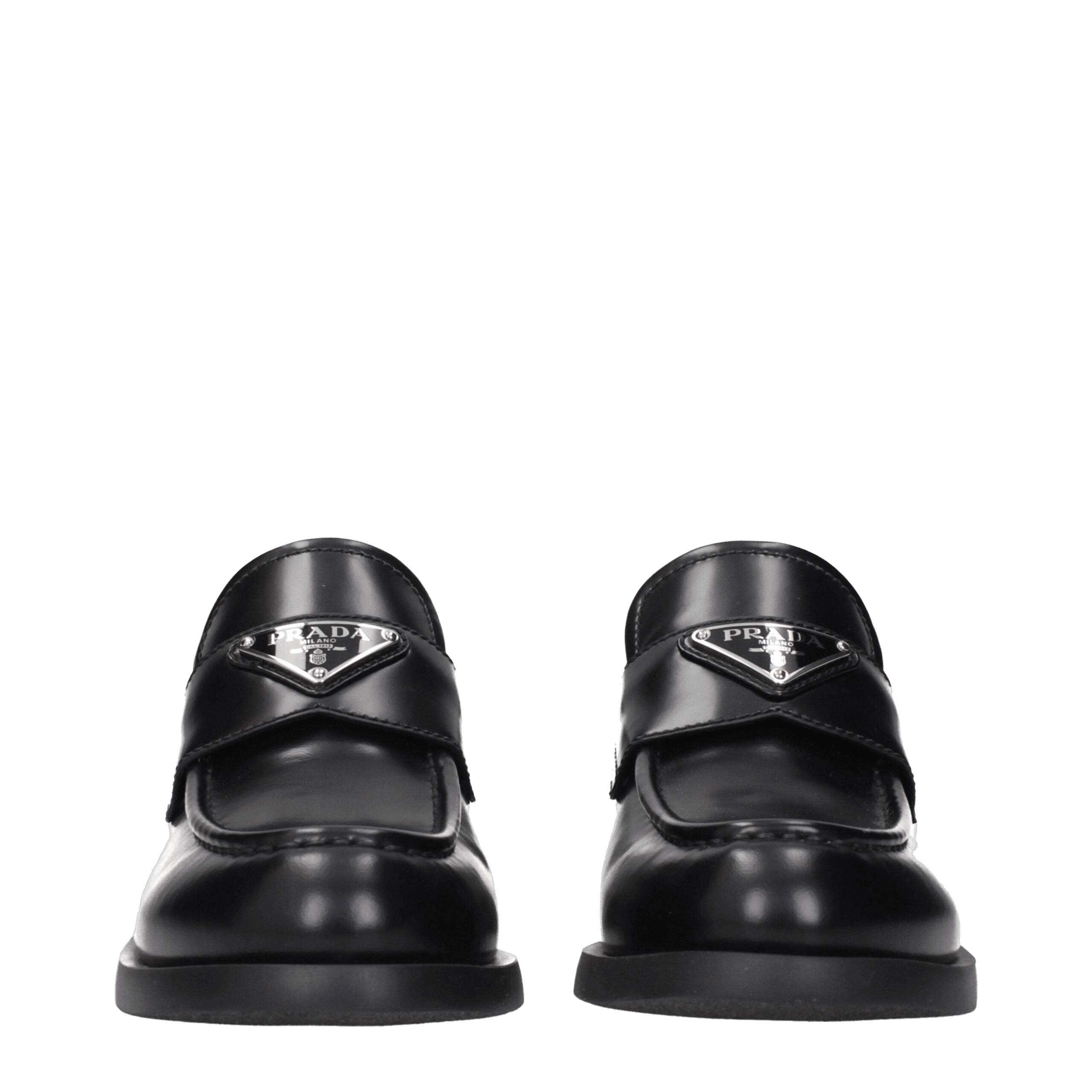 Prada Black Leather Slip On Loafers Glam Steals