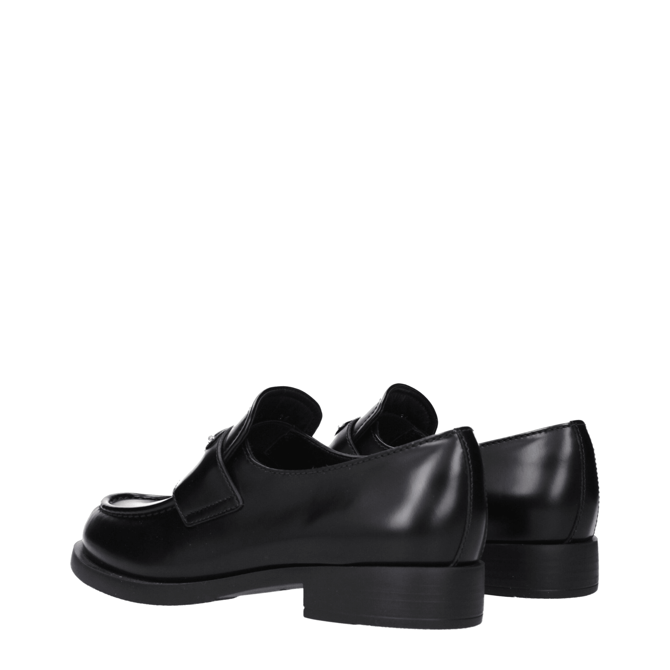 Prada Black Leather Slip On Loafers Glam Steals