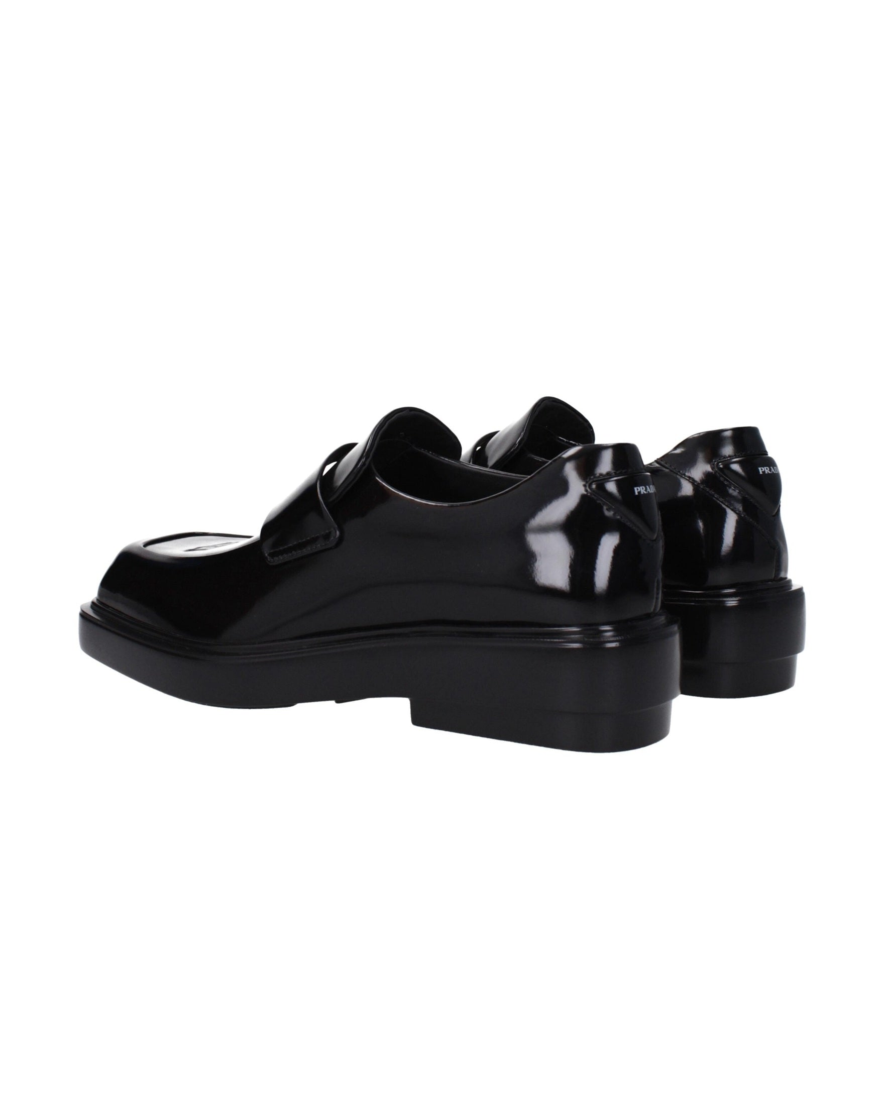Prada Black Leather Slip On Loafers Glam Steals