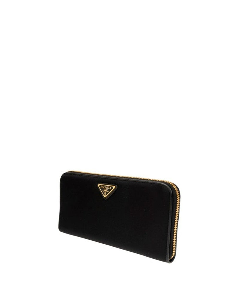 Prada Black Nylon Wallet Wallets