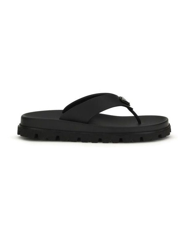 Prada Black Rubber Flip Flop Sandals Glam Steals