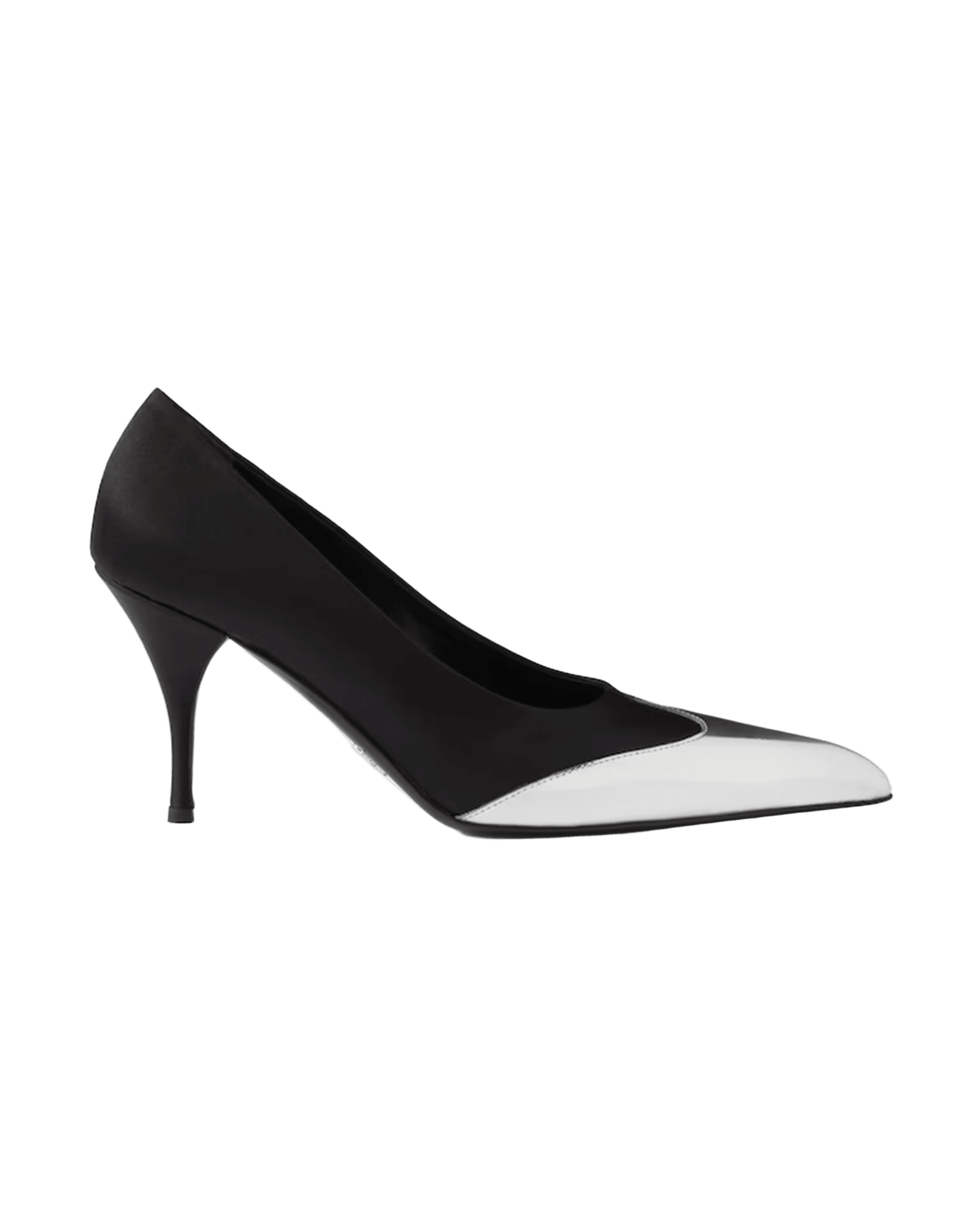 Prada Satin Black And Metallic Leather Pumps Glam Steals