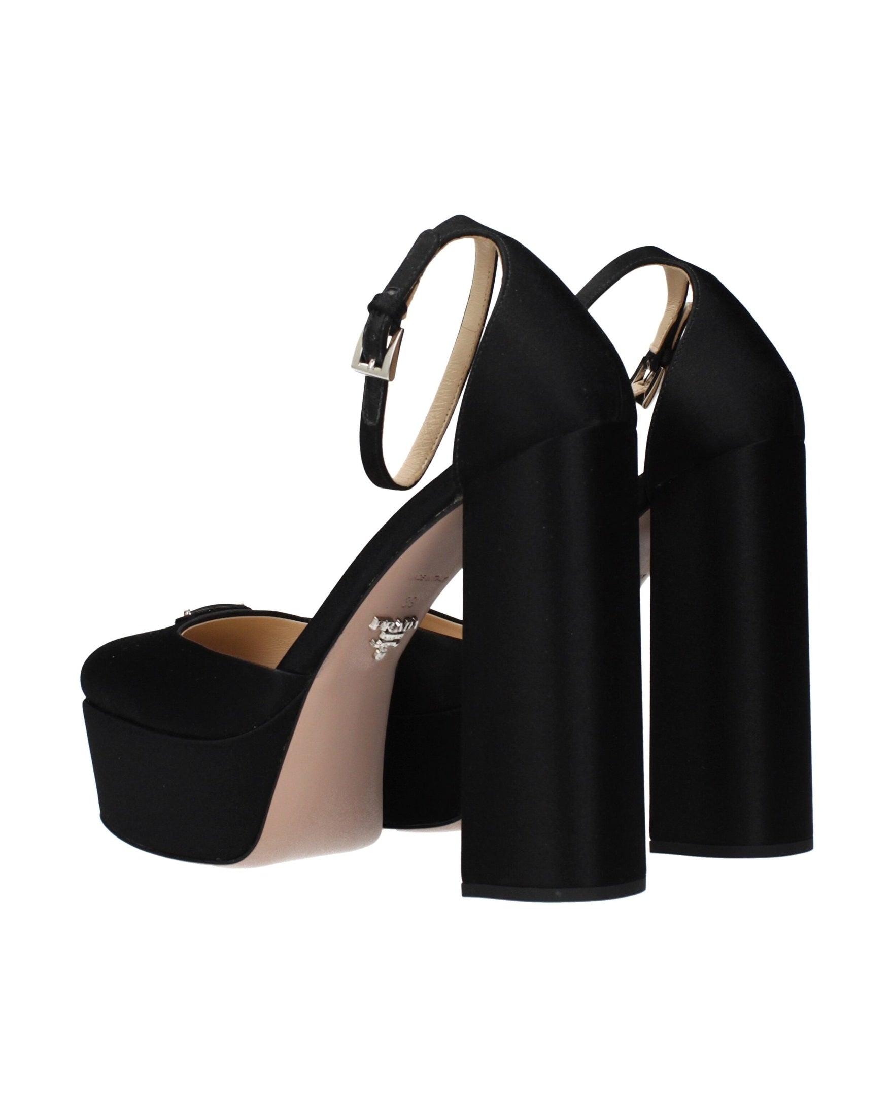 Prada Black Satin Platform Pumps Glam Steals