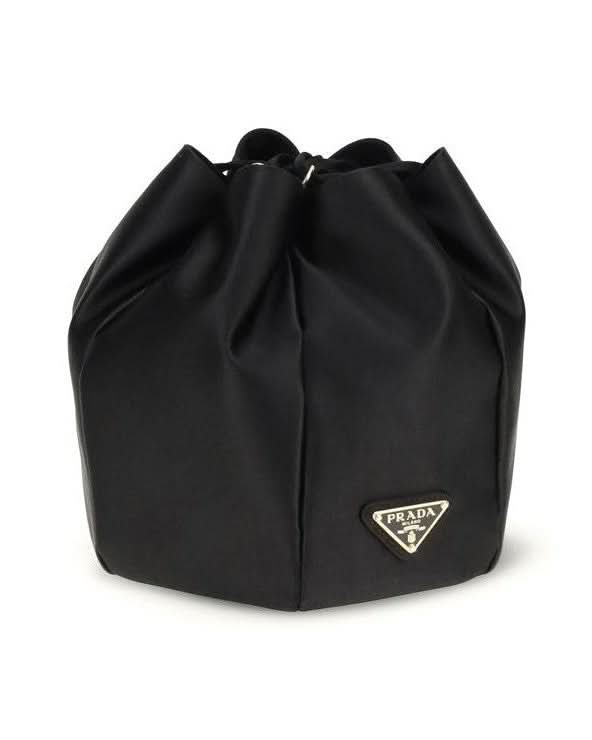 Prada Black Silk Backet Bag Glam Steals