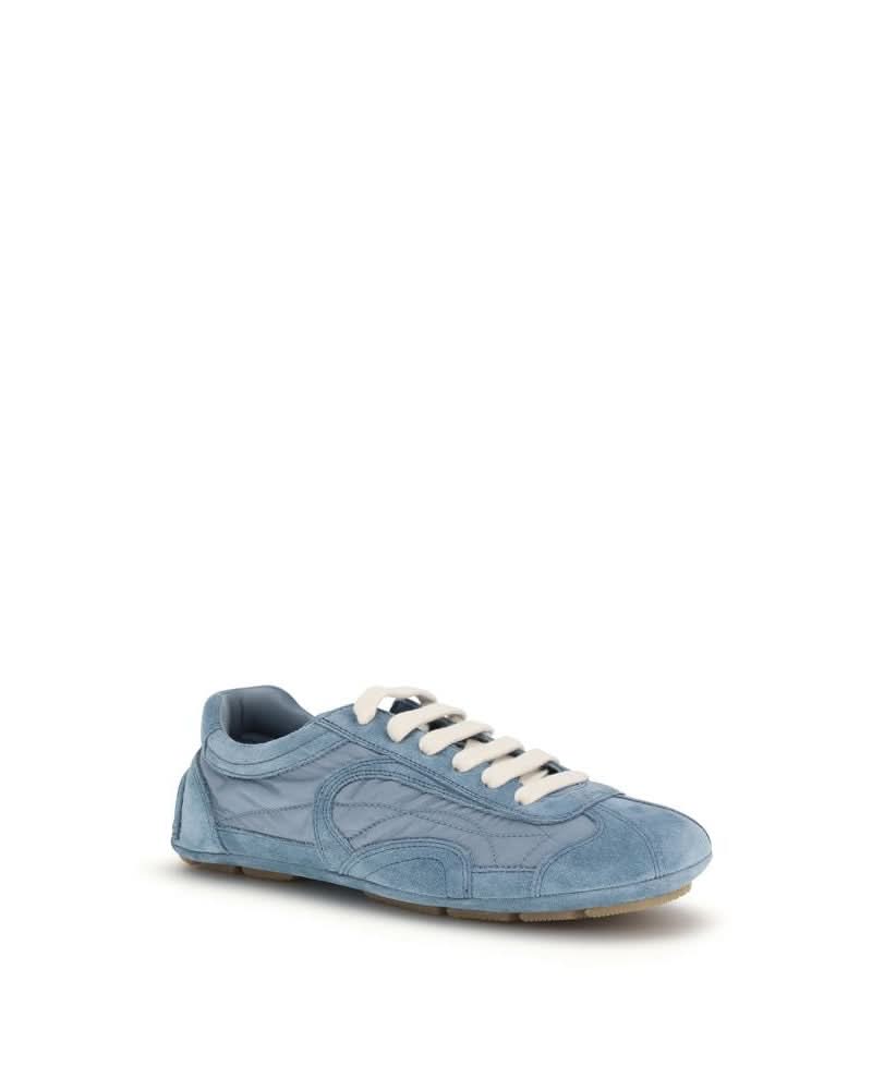 Prada Blue Lamb Ovis Aries Athletic Sneakers