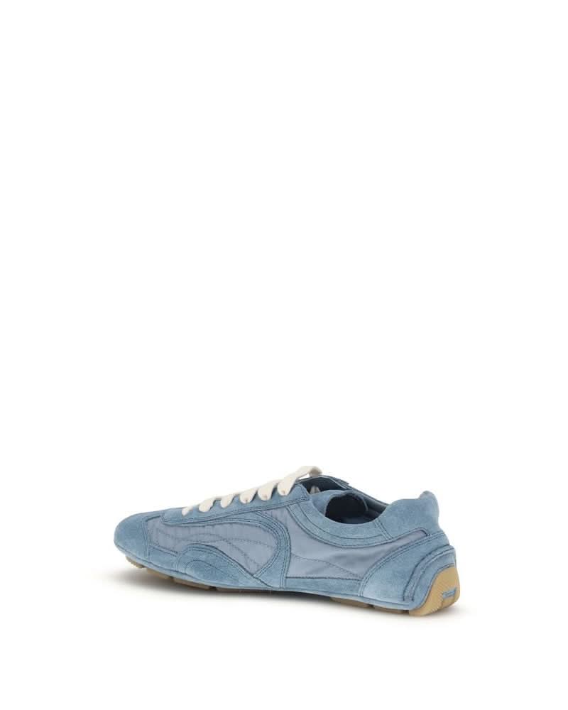 Prada Blue Lamb Ovis Aries Athletic Sneakers