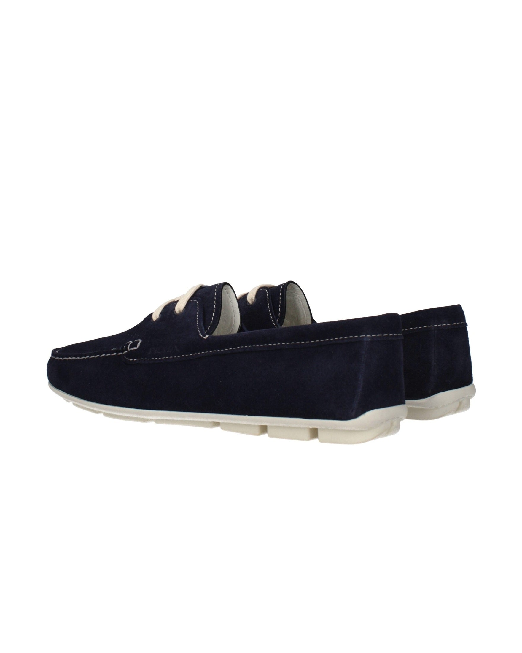 Prada Blue Leather Slip On Loafers Glam Steals