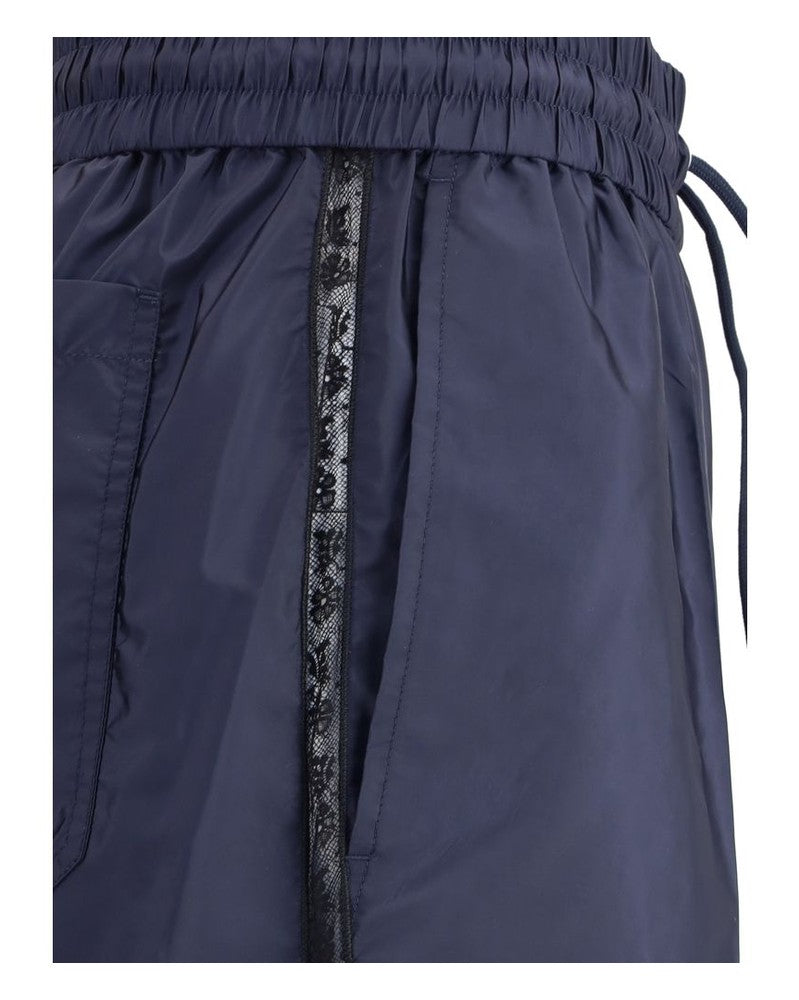 Prada Blue Recycled Polyamide Casual Pant Glam Steals