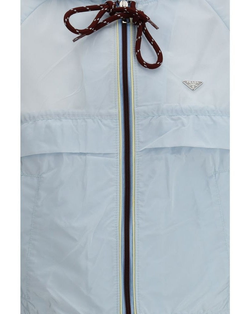 Prada Blue Recycled Polyamide Shell Jacket Glam Steals