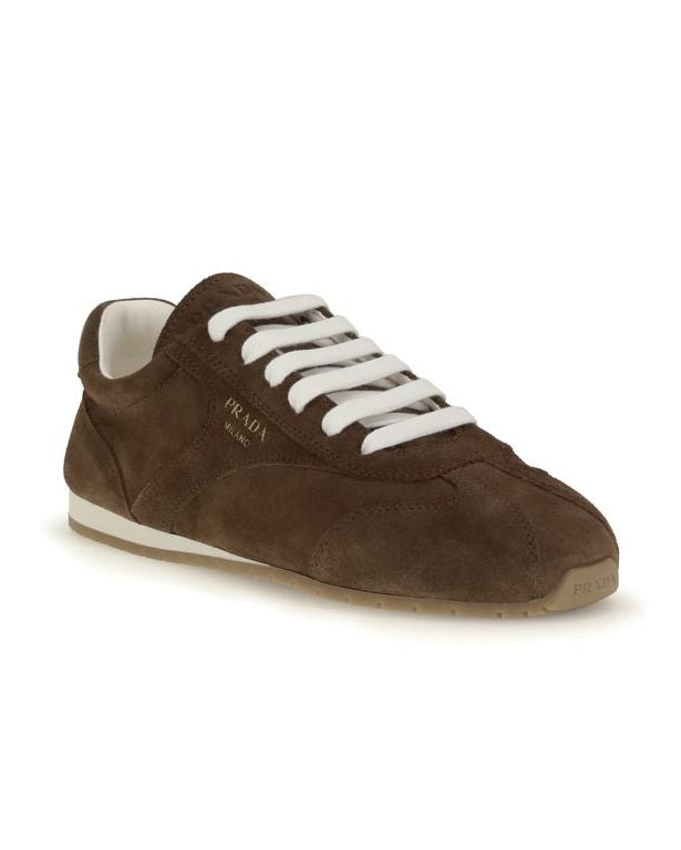 Prada Brown Calf Leather Bos Taurus Sneakers Glam Steals
