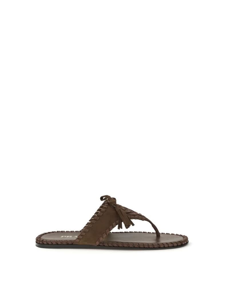 Prada Brown Flat Sandals Glam Steals