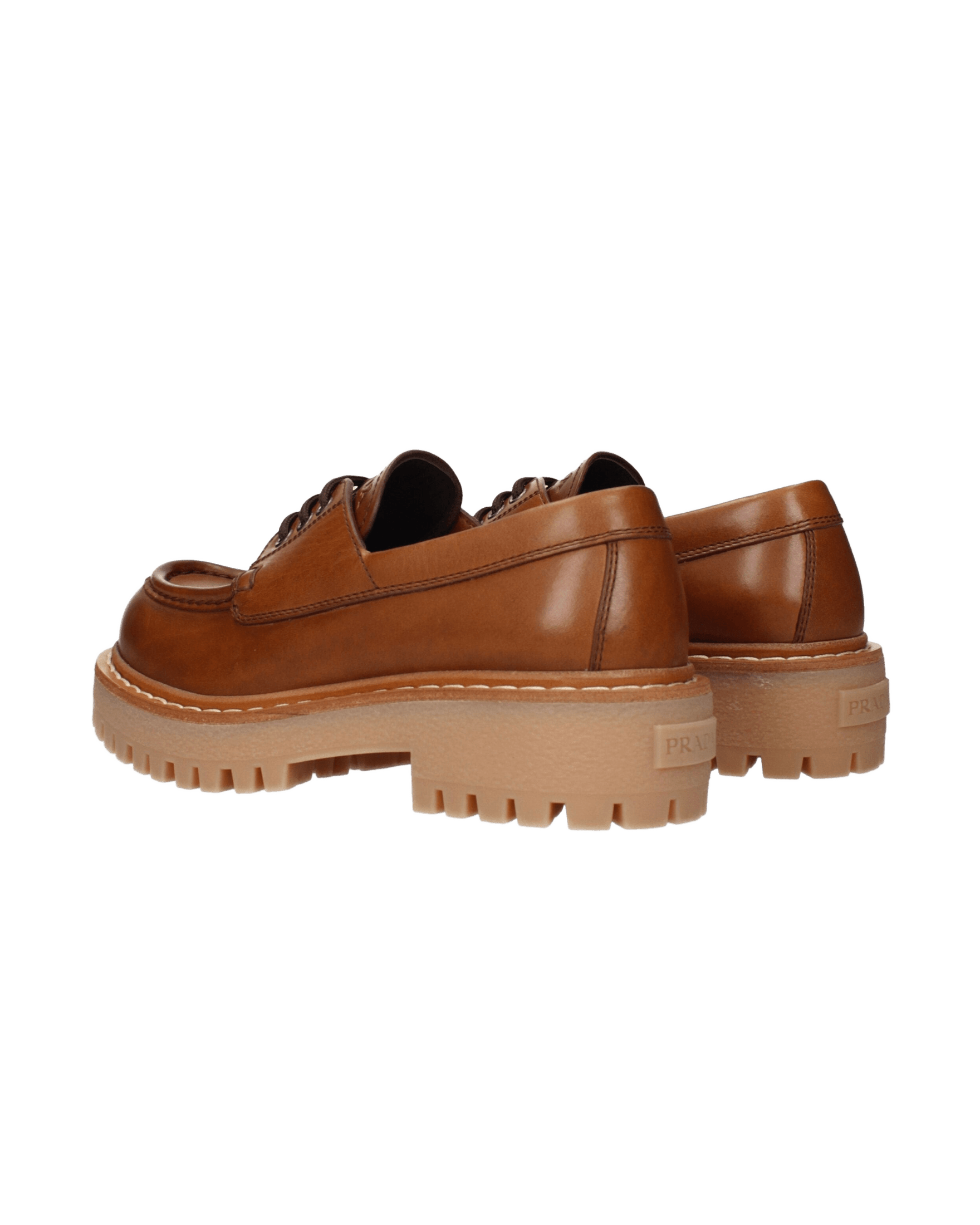 Prada Brown Leather Oxfords Derbies Glam Steals