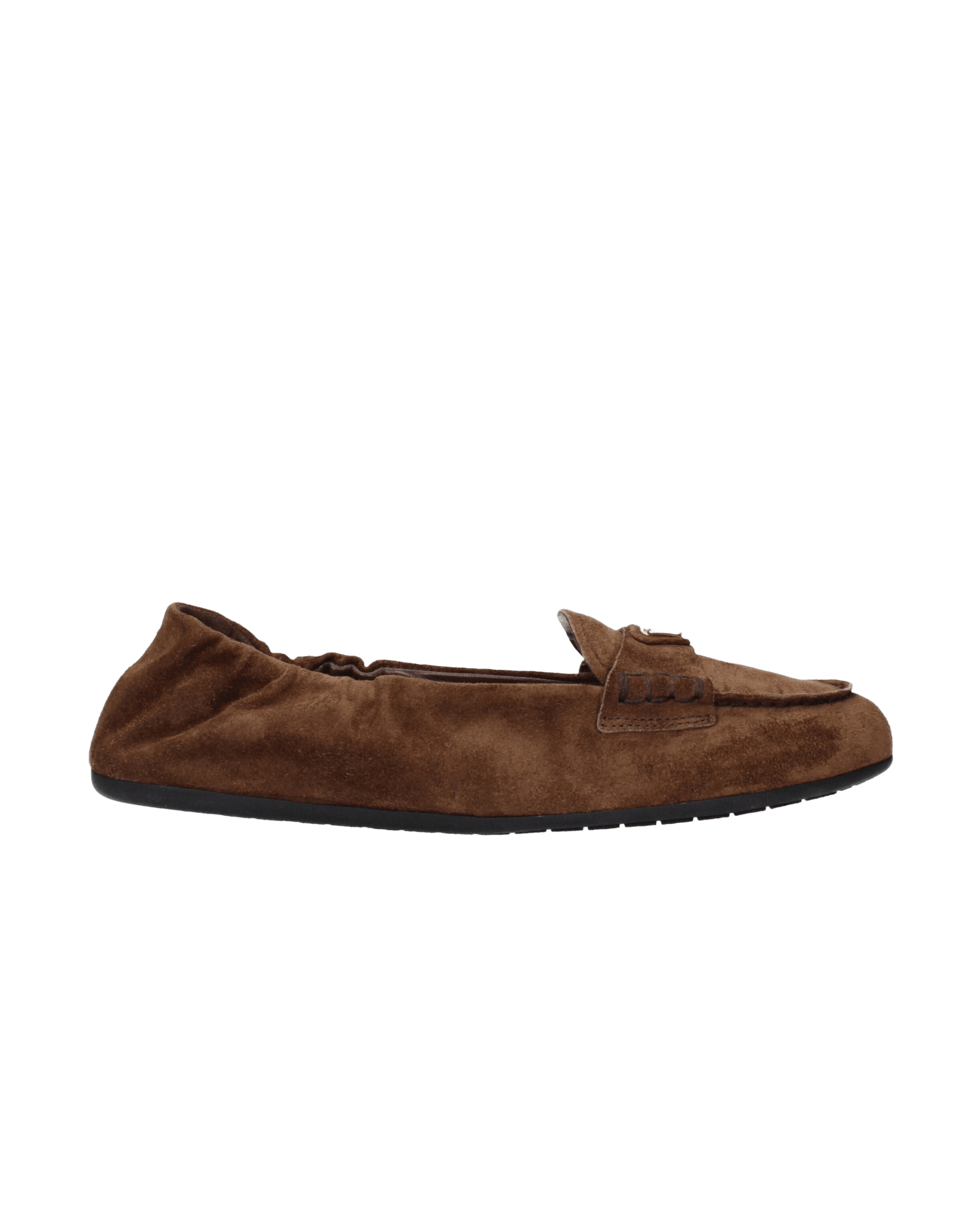 Prada Brown Leather Slip On Loafers Glam Steals