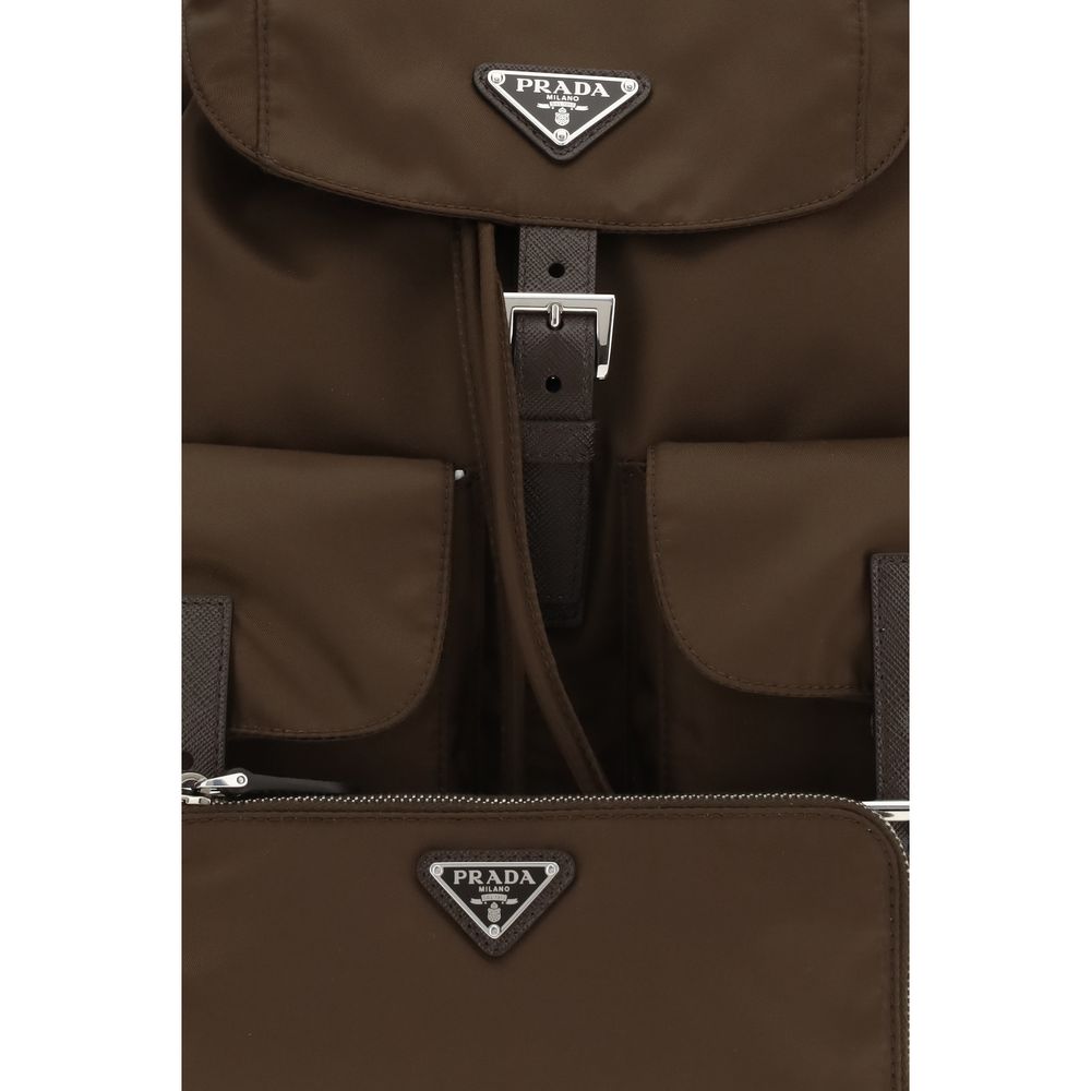 Prada Brown Recycled Polyamide Backpack Glam Steals