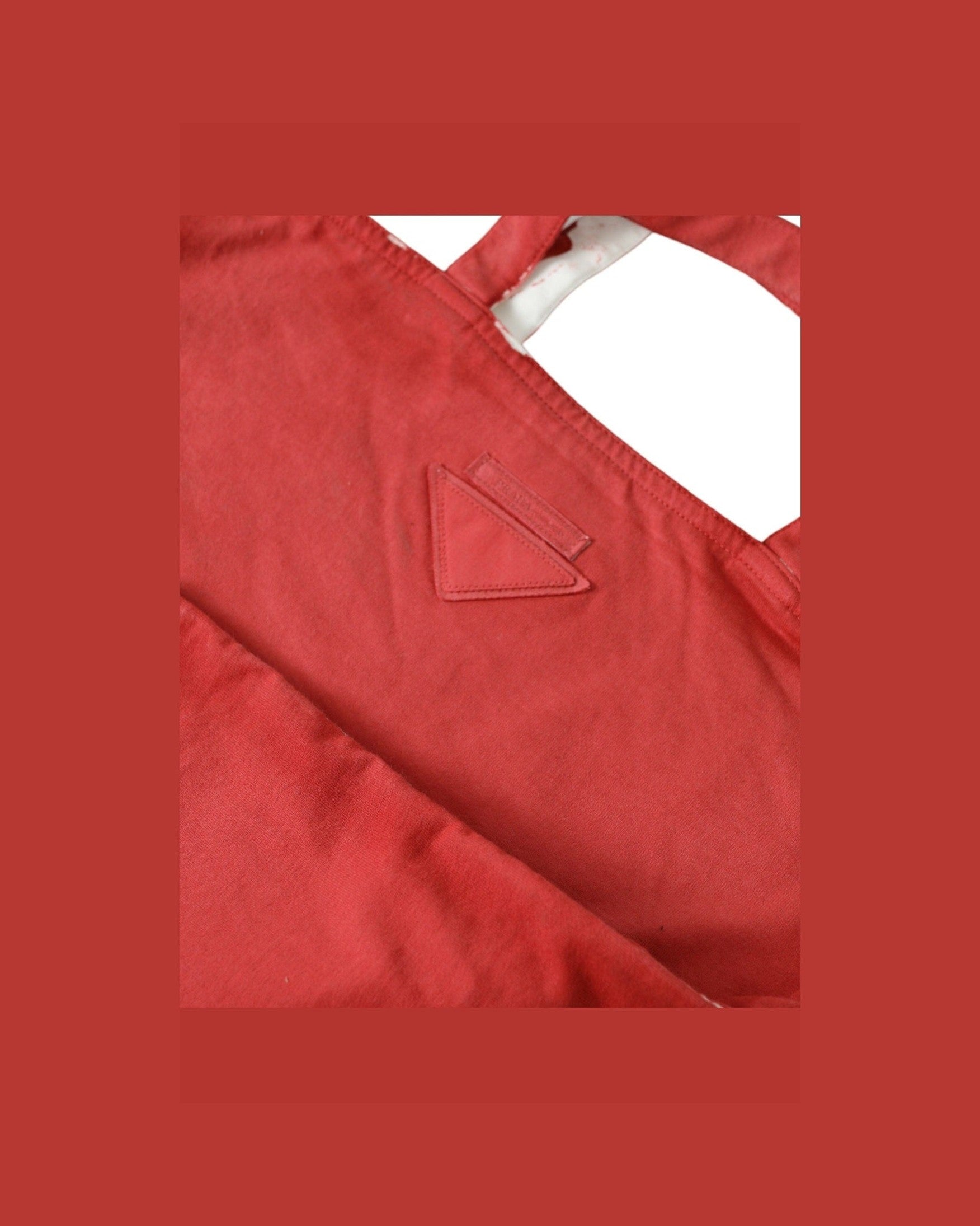 Prada Chic And Fabric Tote Red White Bag Glam Steals