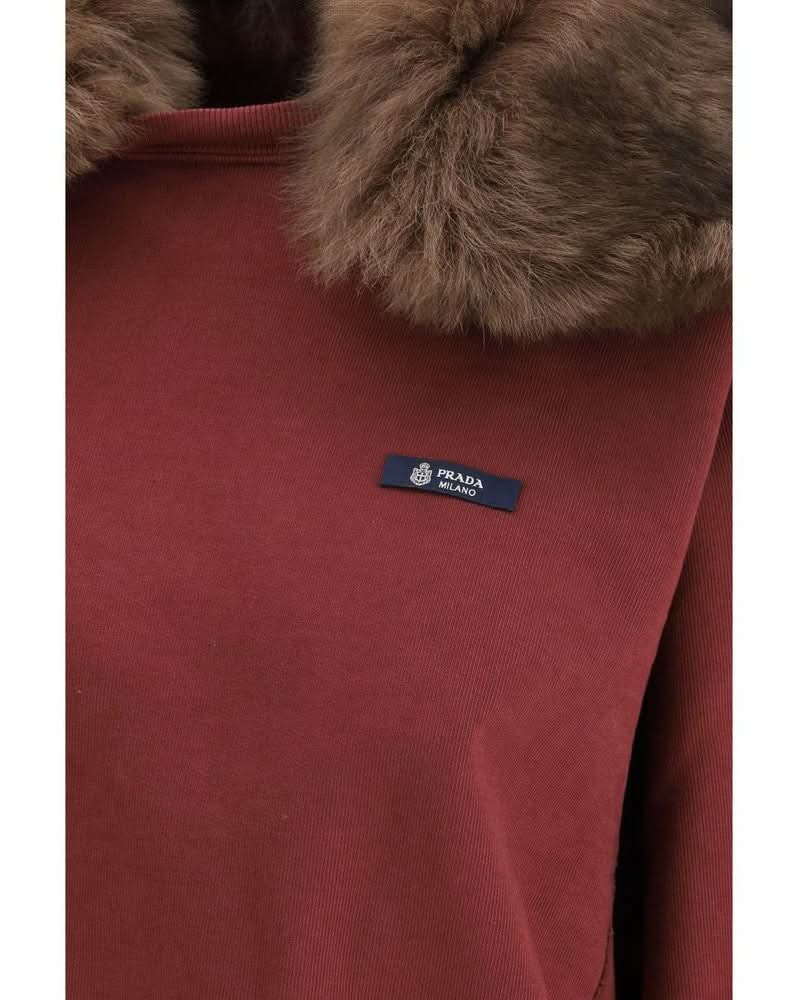 Prada Cotton Bordeaux Sweatshirt