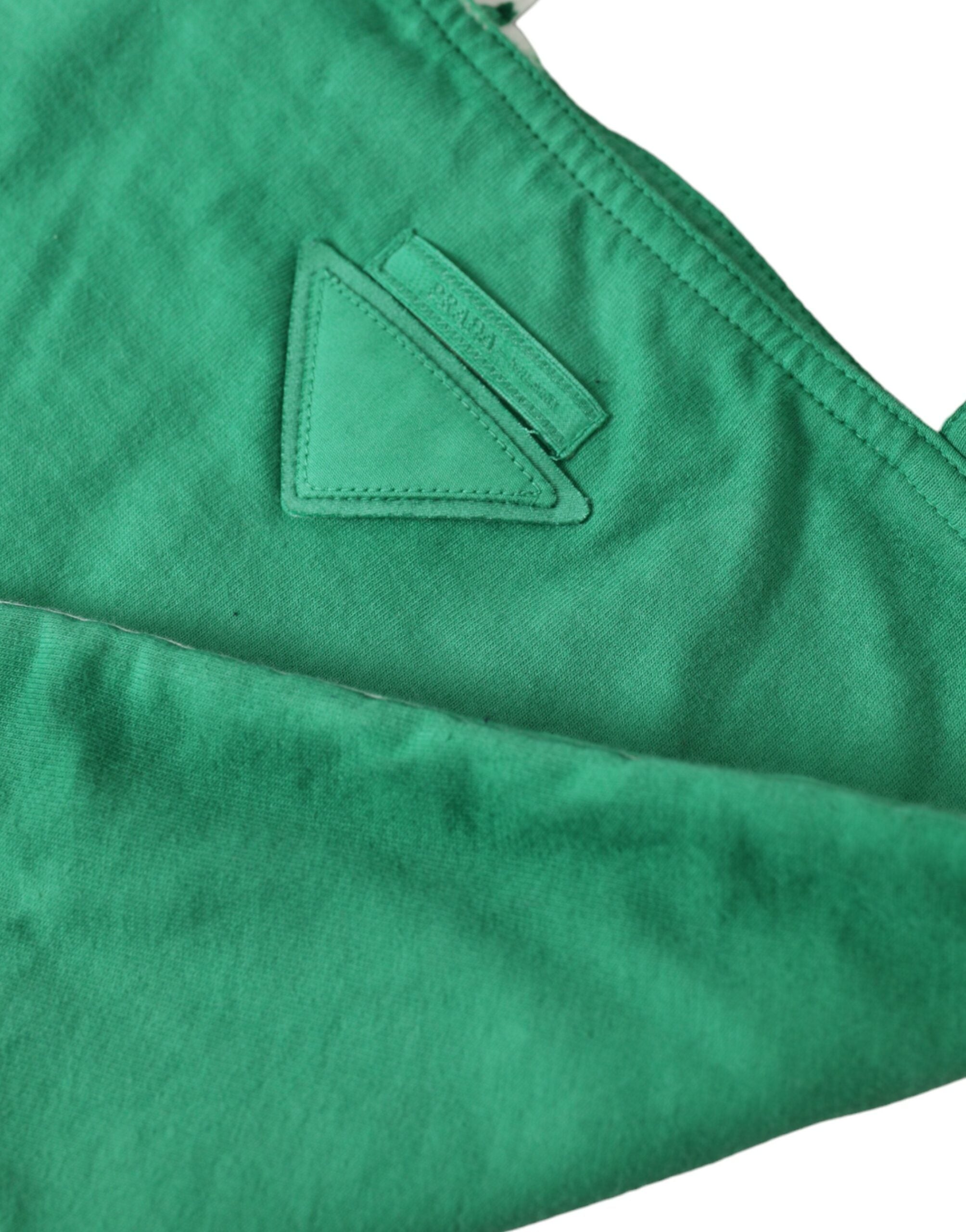 Prada Elegant Fabric Tote Green Bag Glam Steals