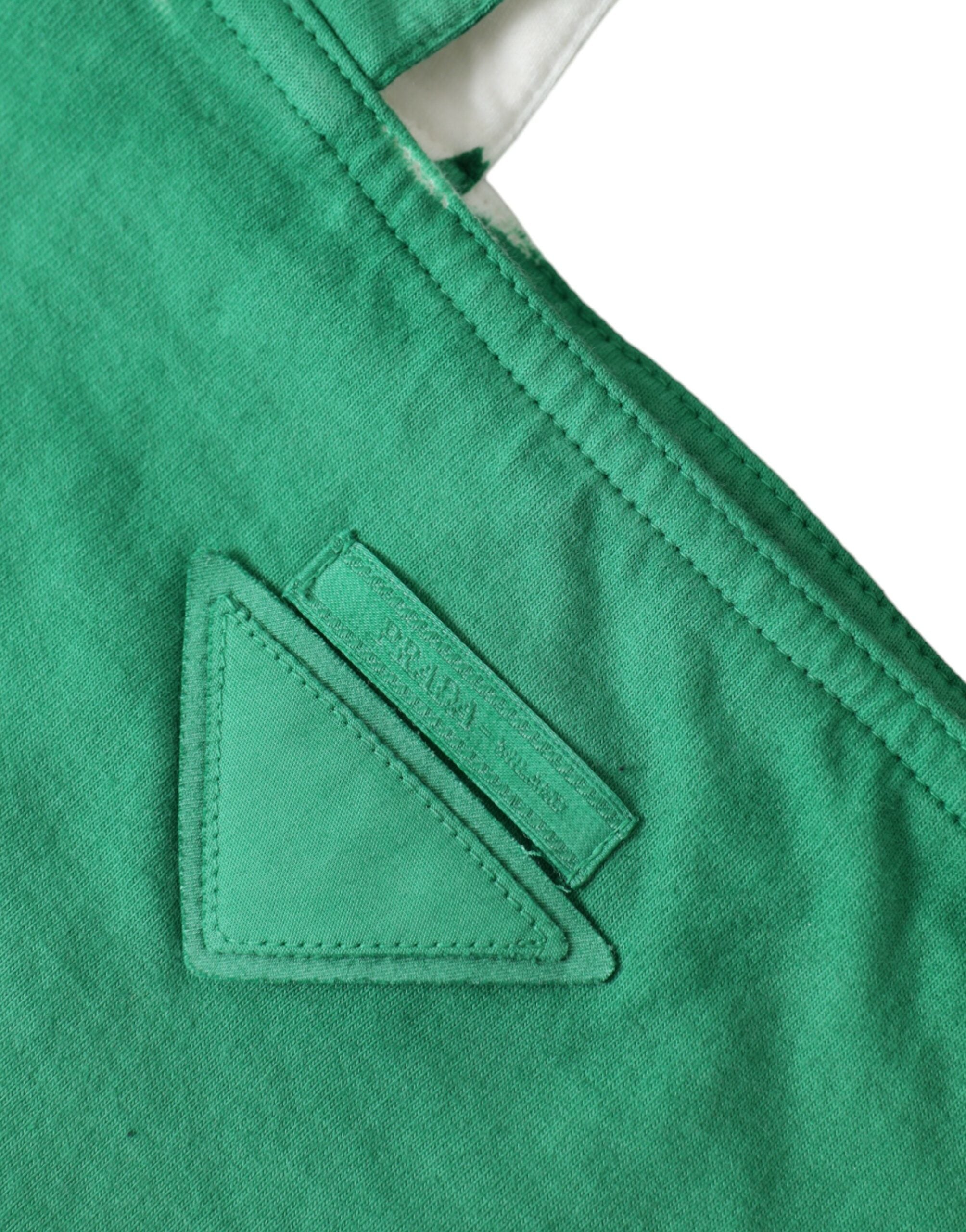 Prada Elegant Fabric Tote Green Bag Glam Steals