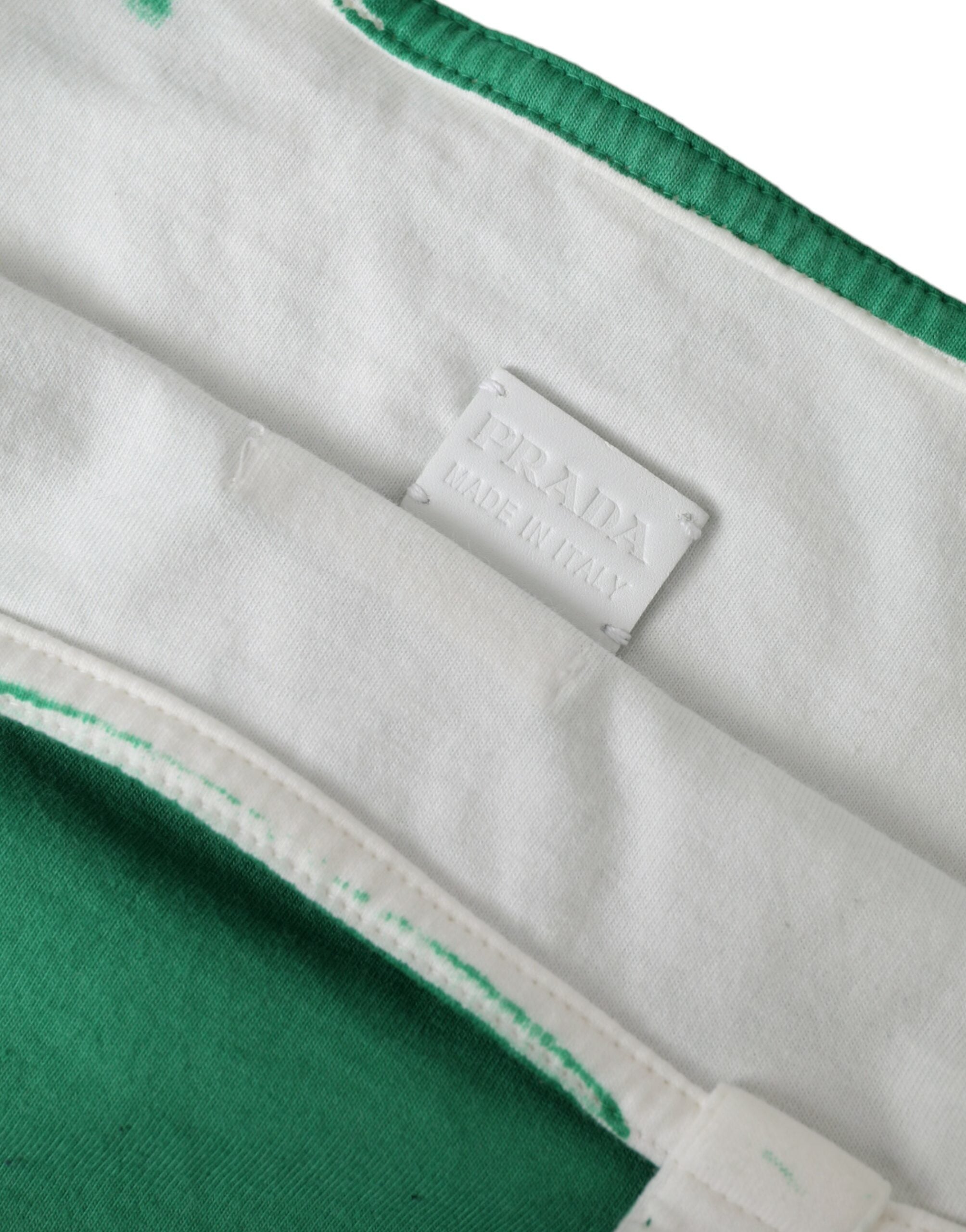 Prada Elegant Fabric Tote Green Bag Glam Steals