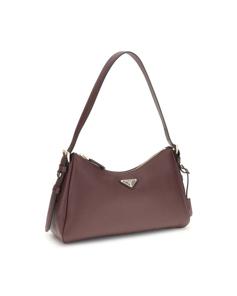 Prada Leather Bordeaux Calf Bos Taurus Shoulder Bag Glam Steals