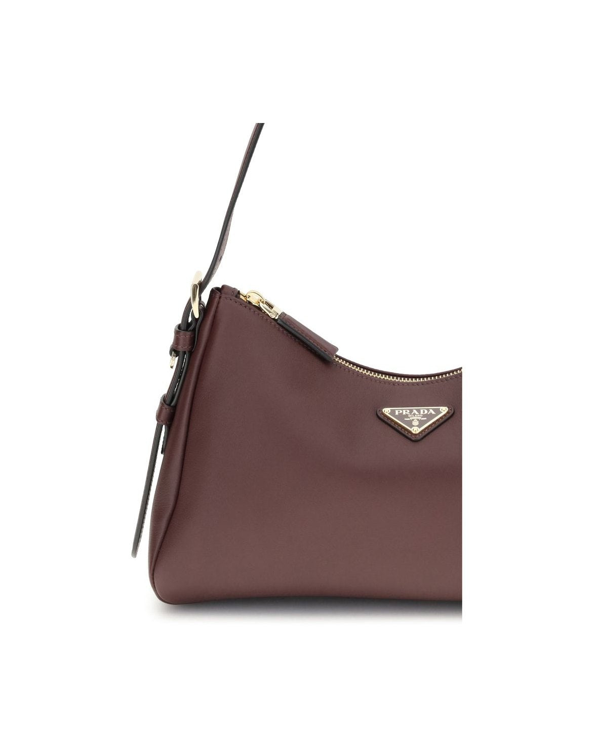 Prada Leather Bordeaux Calf Bos Taurus Shoulder Bag Glam Steals