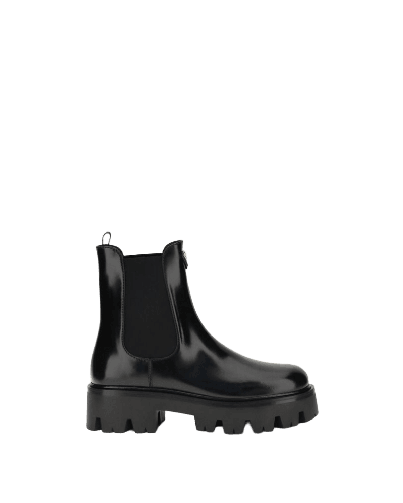 Prada Leather Brushed Ankle Boots Glam Steals