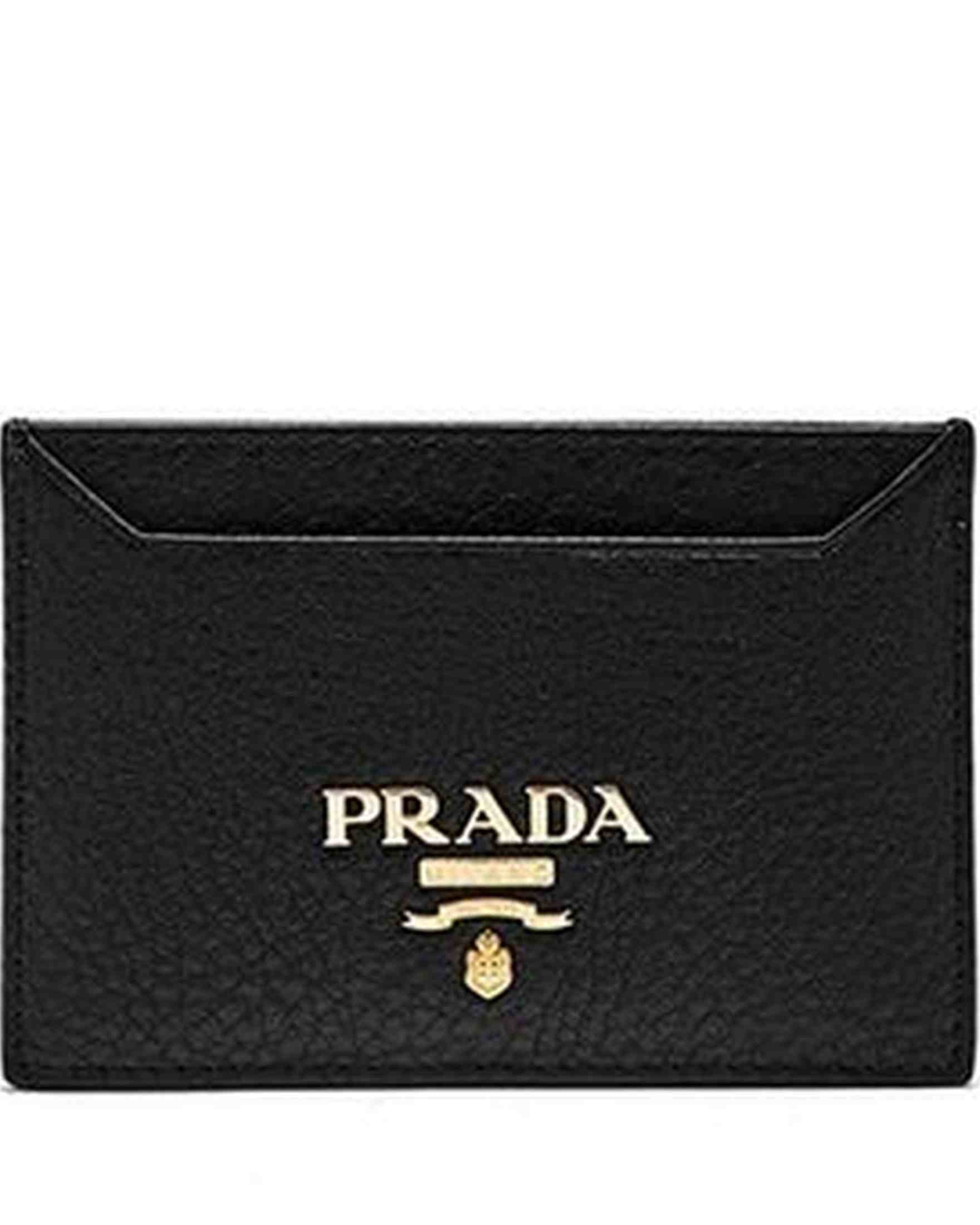 Prada Leather Logo Card Holder Glam Steals