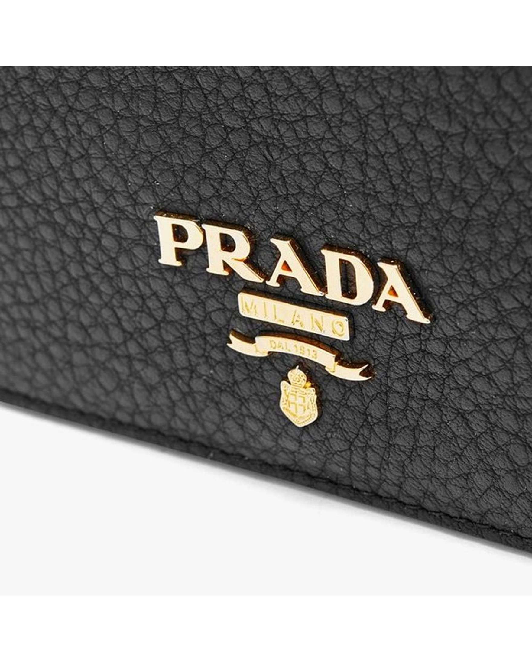 Prada Leather Logo Card Holder Glam Steals