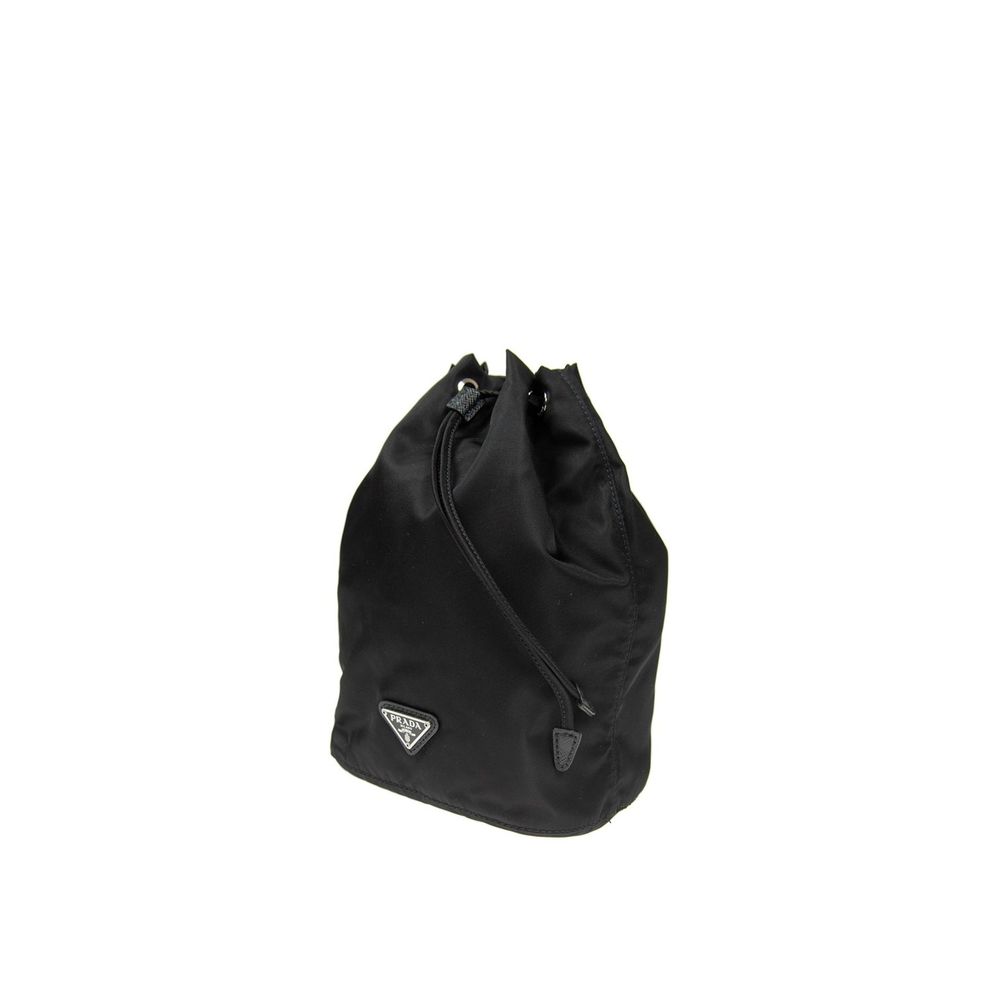 Prada Nylon and Leather Drawstring Pouch Glam Steals