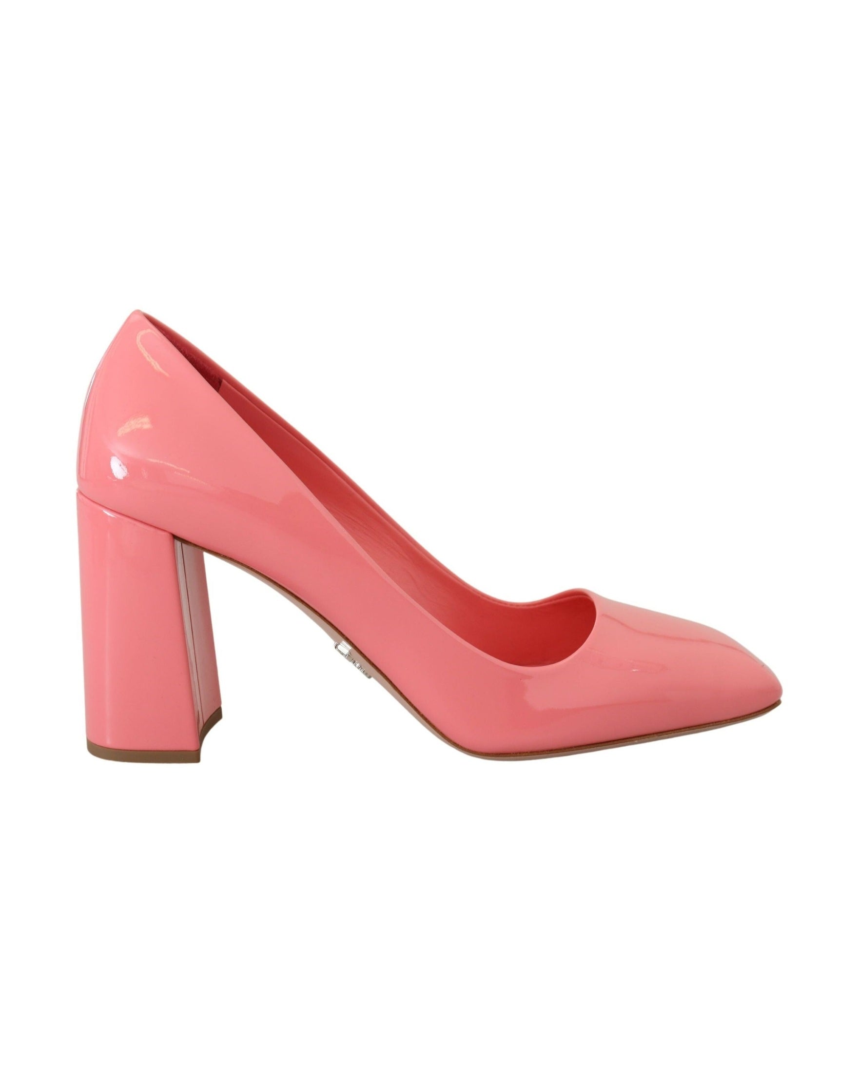 Prada Pink Leather Patent Block Heels Glam Steals