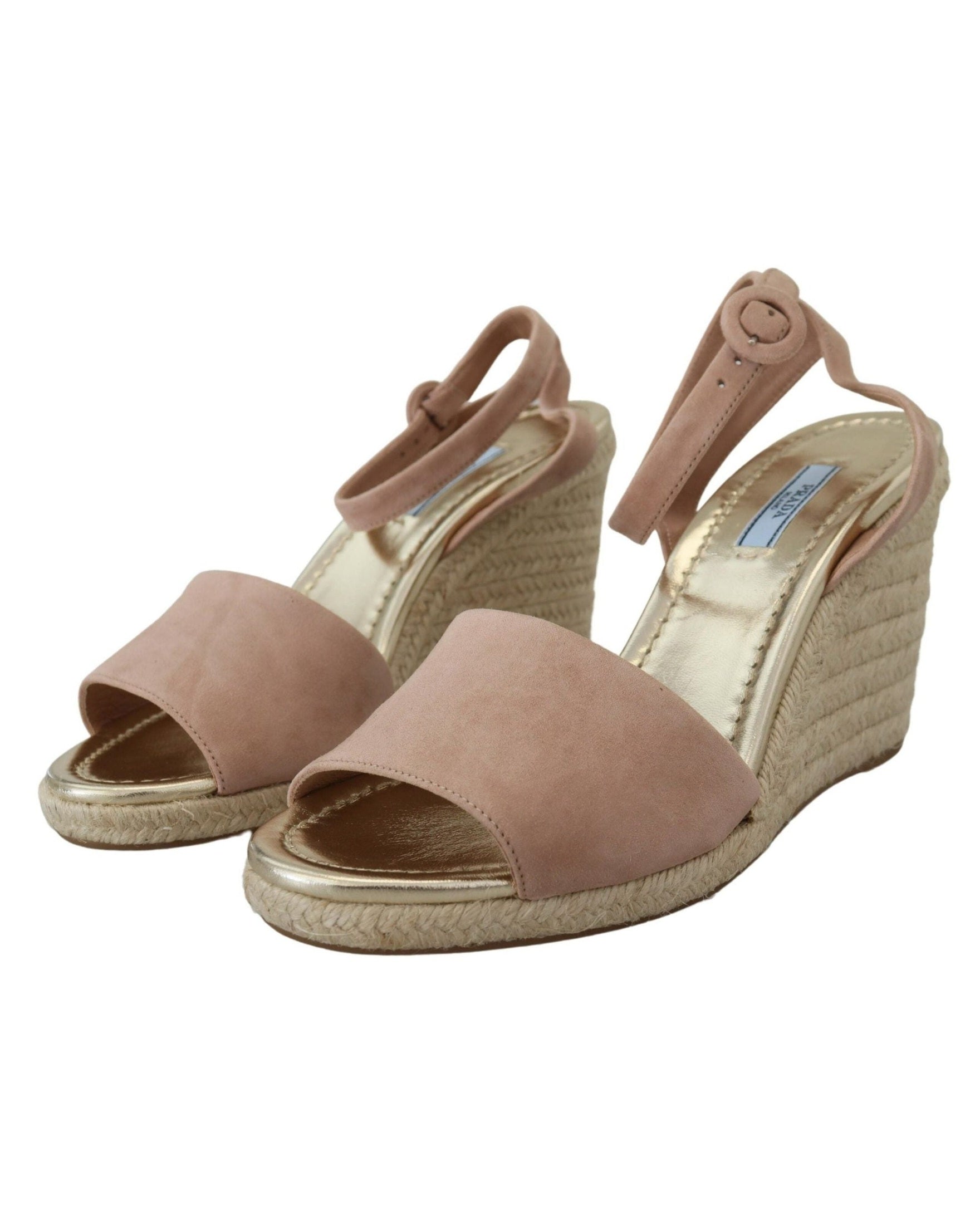 Prada Pink Suede Leather Ankle Strap Sandals Sandals