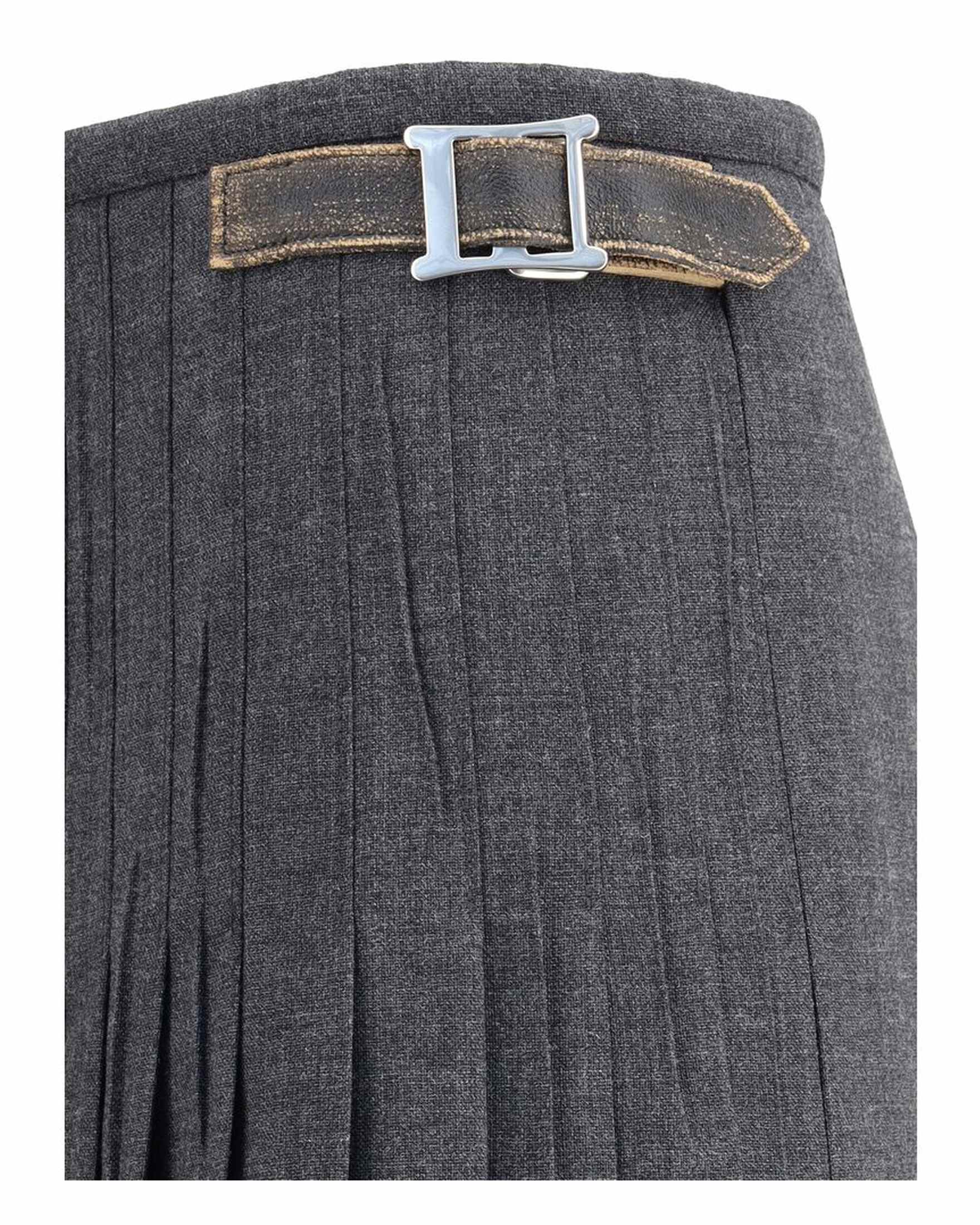 Prada Pleated Skirt In Kid Mohair Glam Steals