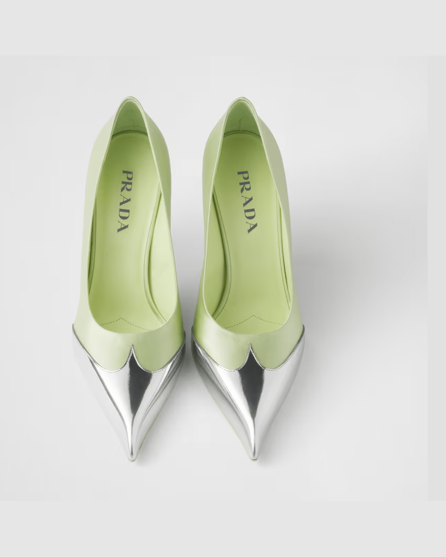 Prada Satin And Metallic Leather Pumps Glam Steals
