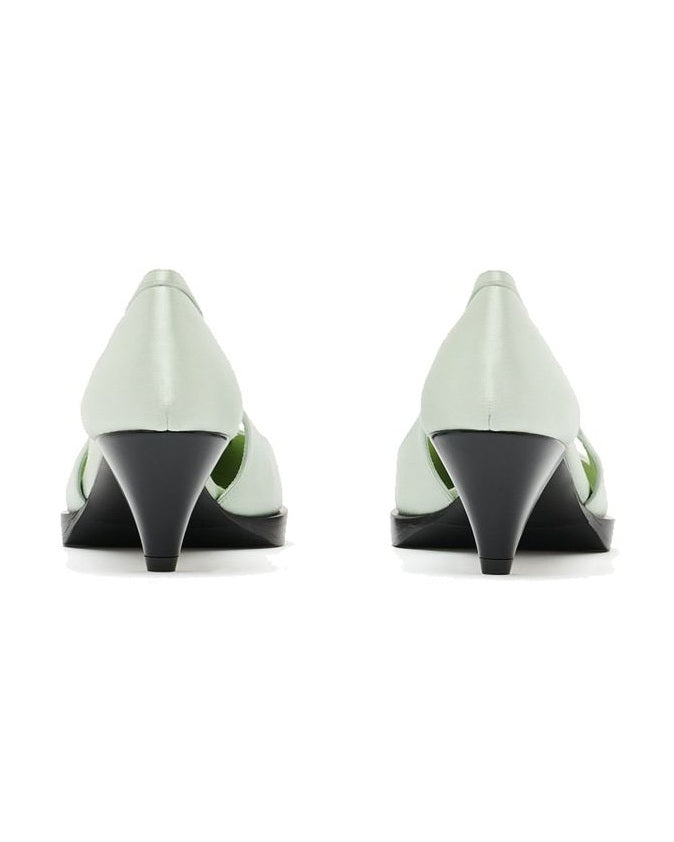 Prada Silk Mid Heel Pumps