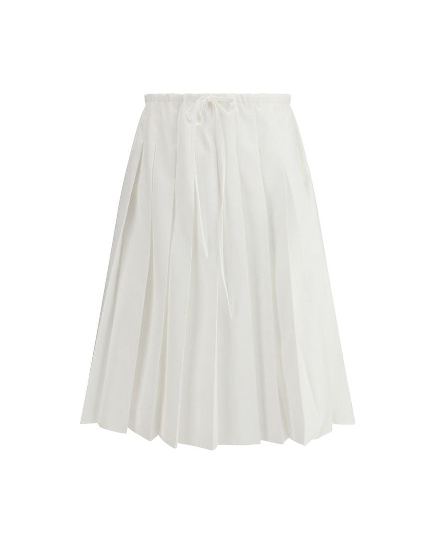 Prada White Cotton Long Skirt Glam Steals