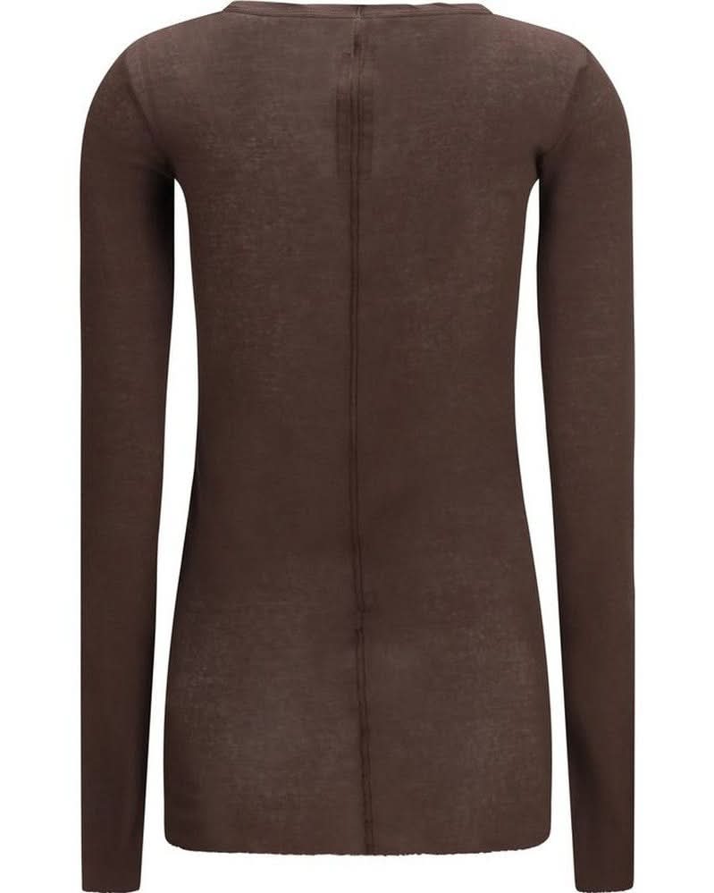 Rick Owens Brown Long Sleeved Tshirt