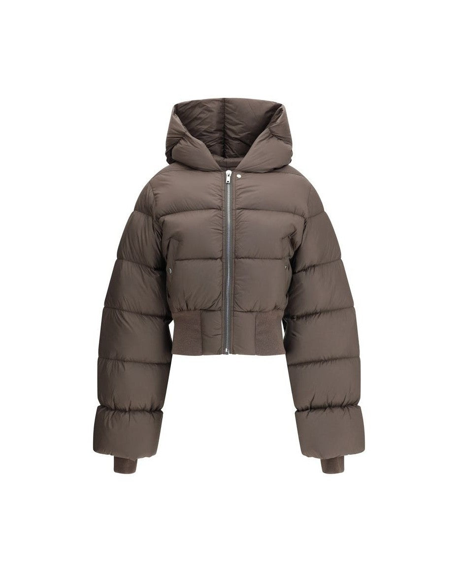 Rick Owens Brown Nylon Coat Glam Steals