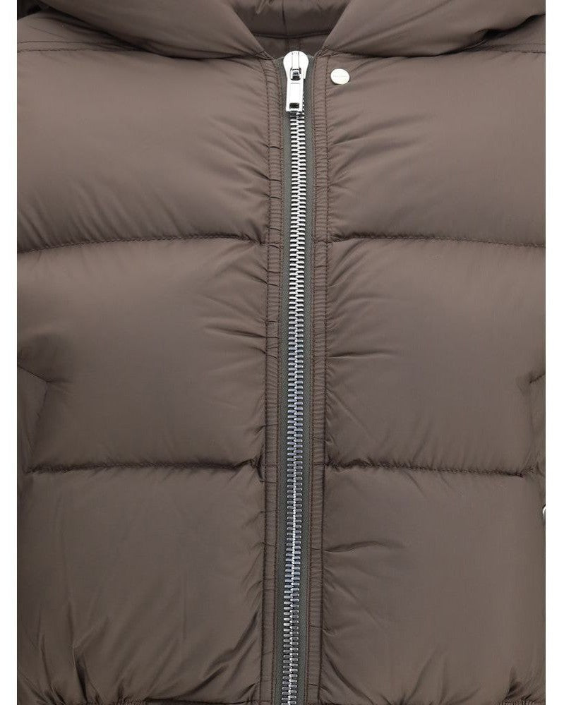 Rick Owens Brown Nylon Coat Glam Steals