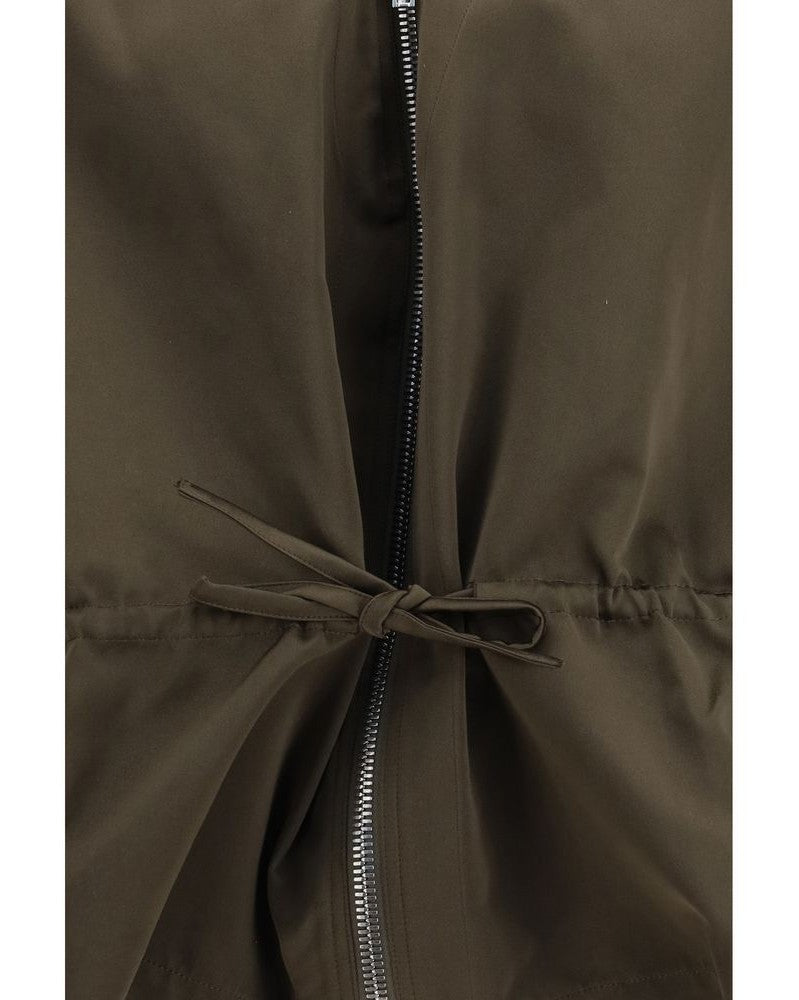 Rick Owens Brown Polyester Sleeveless Jacket Glam Steals