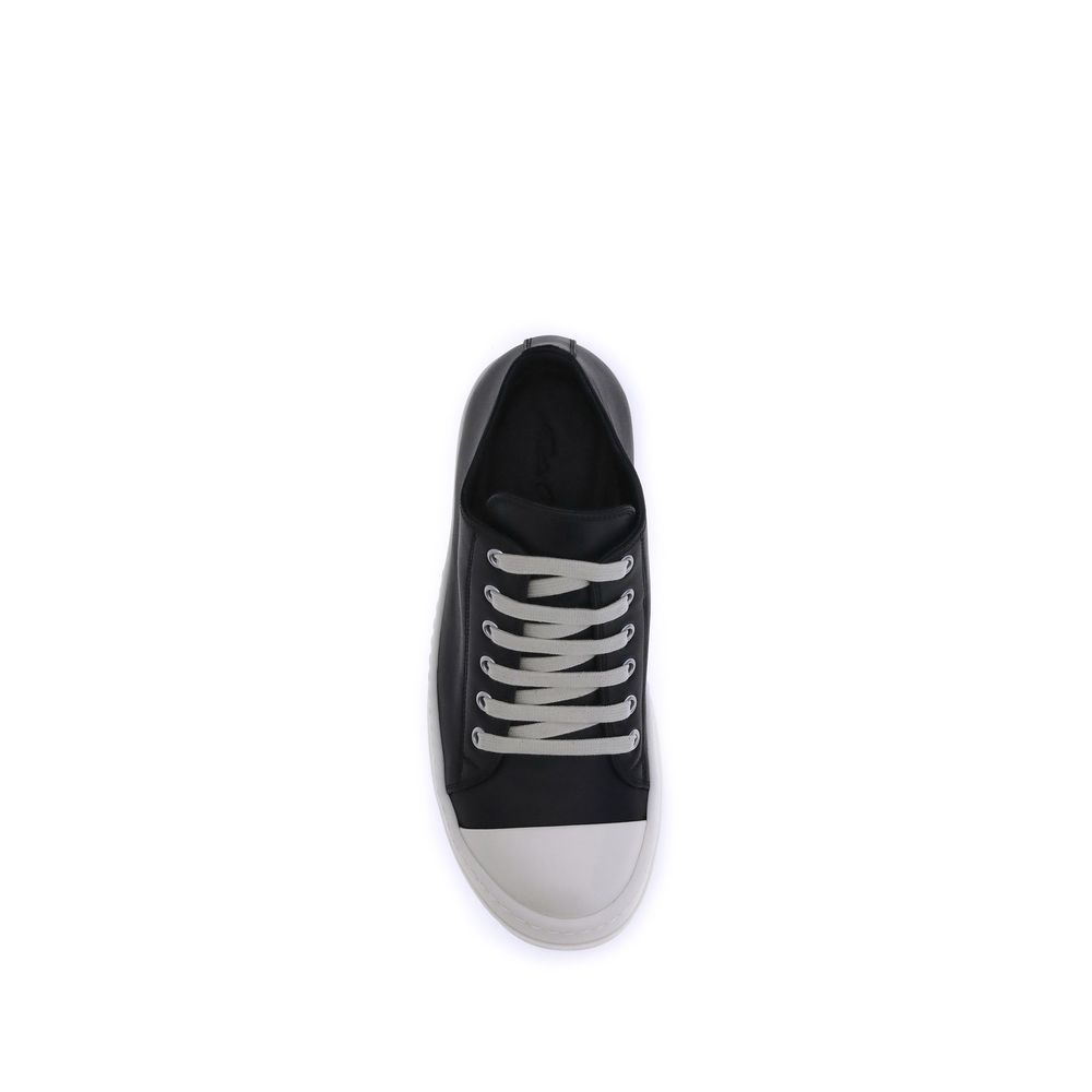 Rick Owens Leather Sneakers Glam Steals
